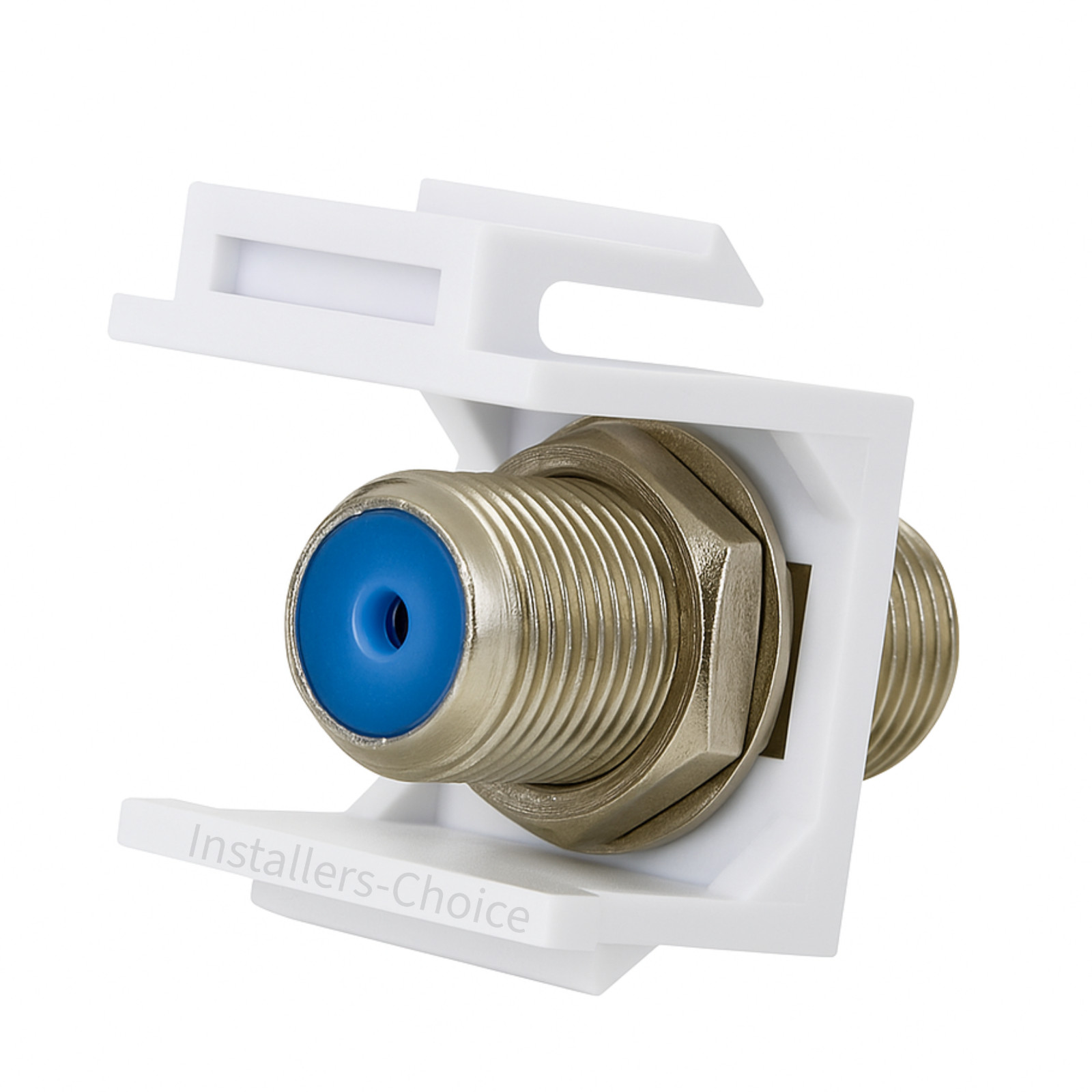 Keystone Jack Coaxial Cable Coupler F-Type Insert for Wall Plate White Pack lot