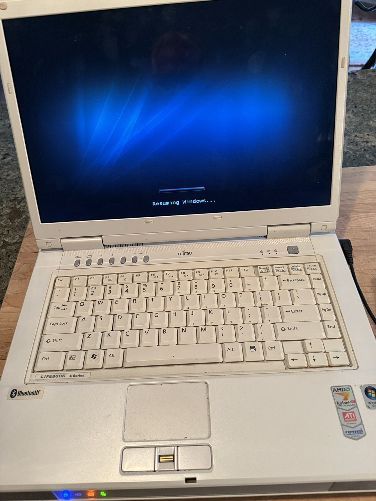 Vintage Fujitsu Lifebook A3120 Laptop Turns On Parts Only