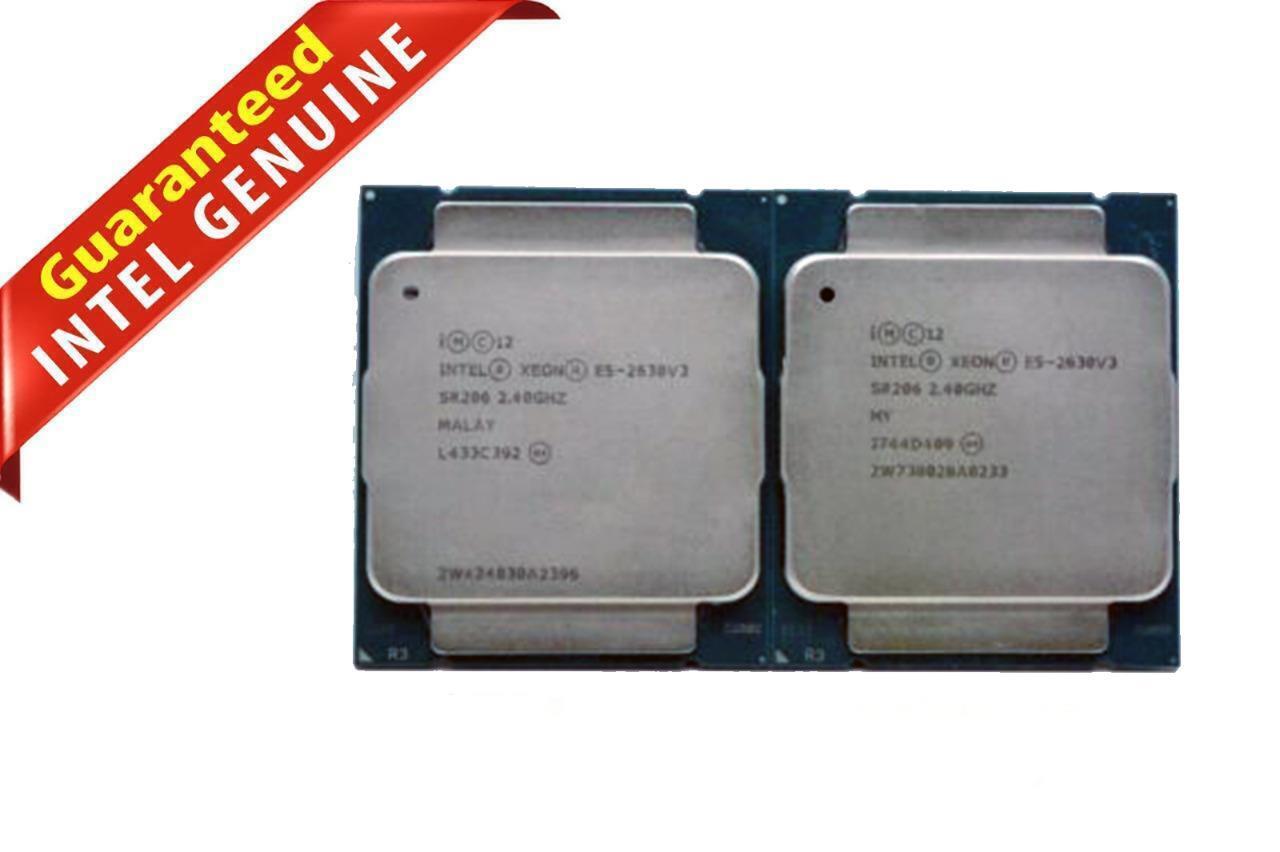 Lot of 2 Intel Xeon E5-2630 V3 CPU Processor 8 Core 2.40GHZ 20MB L3 Cache SR206