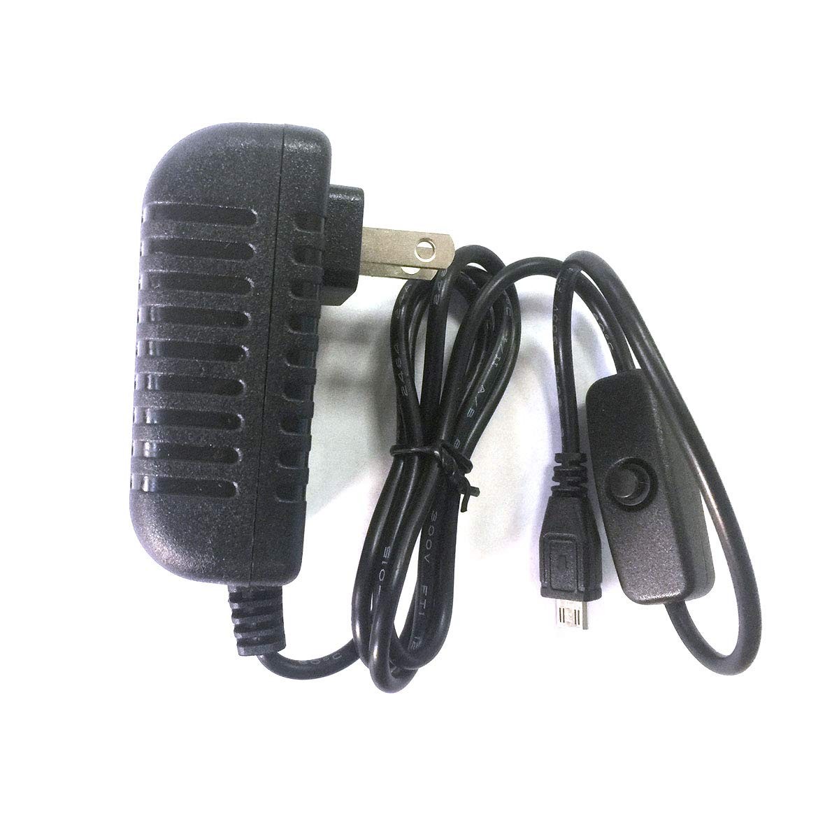 Raspberry pi power supply with switch – Pi 3 Model B B+ A+ black