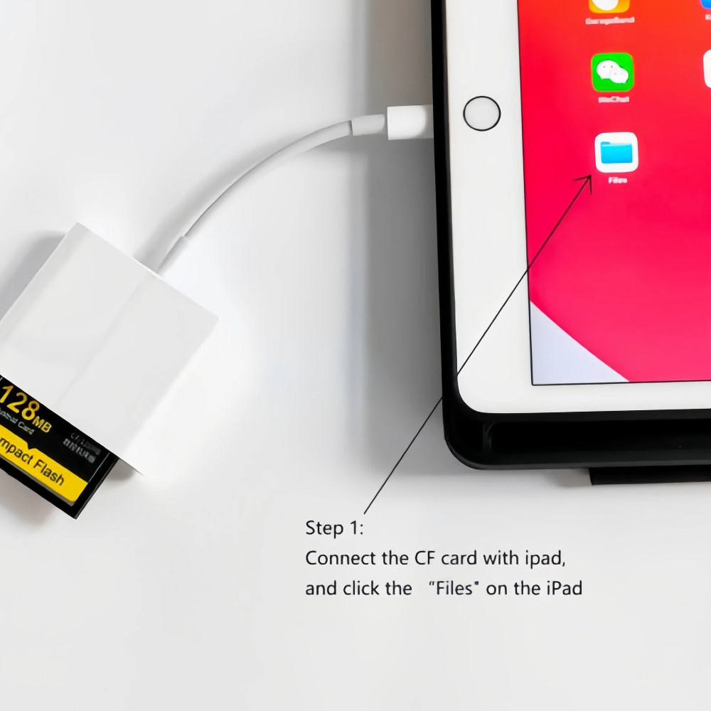 Lightning to SD/TF/CF Card Reader OTG Adapter for iPhone iPad Camera 3 in 1