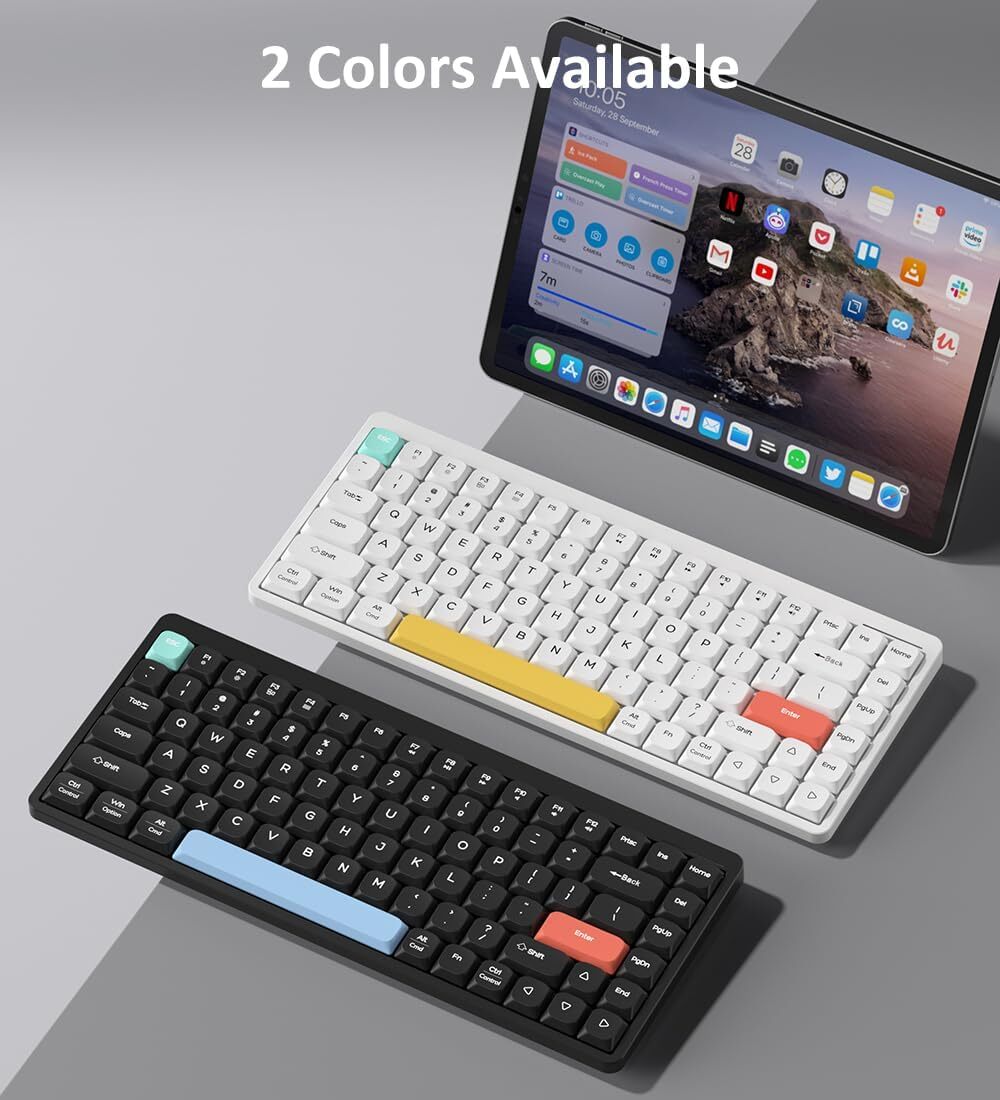 Wireless Mechanical Keyboard 2.4G/Bluetooth Ultra-Slim Low Profile Red Switch