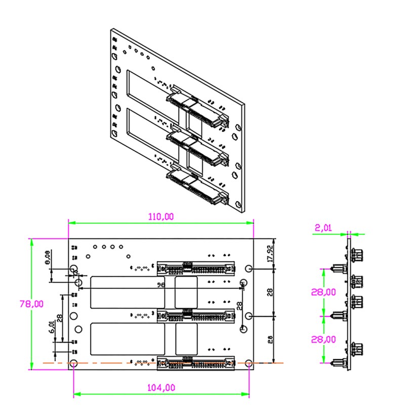 SATA Hard Disk Drive Backplane Nas Storage Card Server Expansion Board 6Gbps