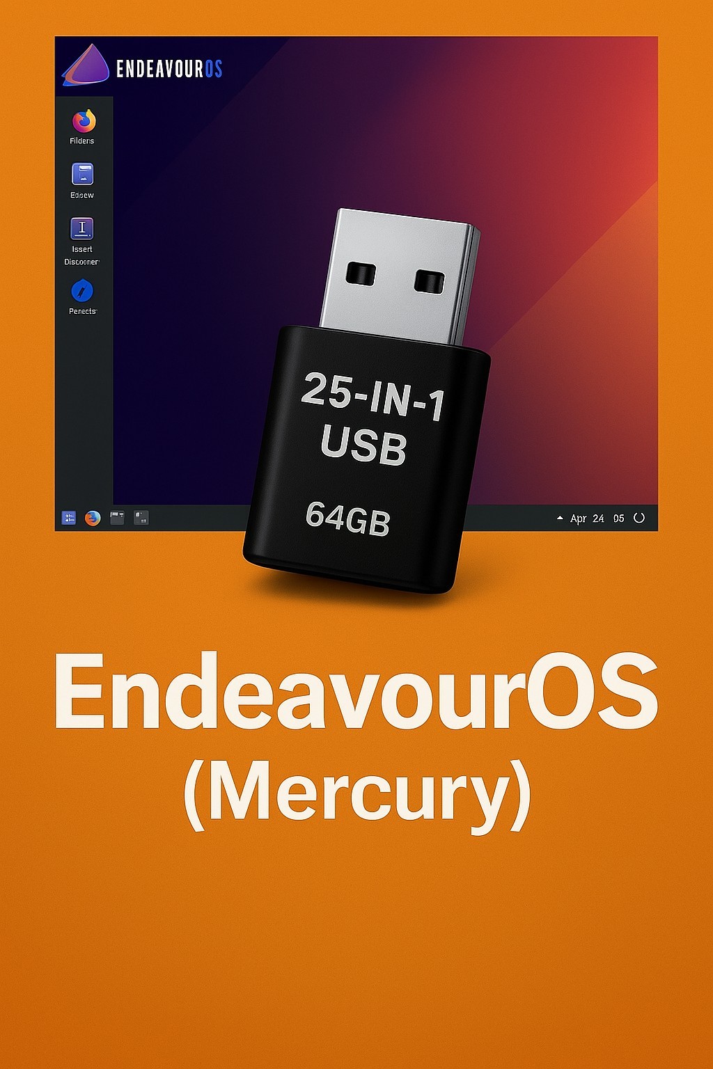 25-in-1 OS USB 128GB Bootable Linux Pack, Arch, AntiX, Fedora, Mint, Zorin, Kali