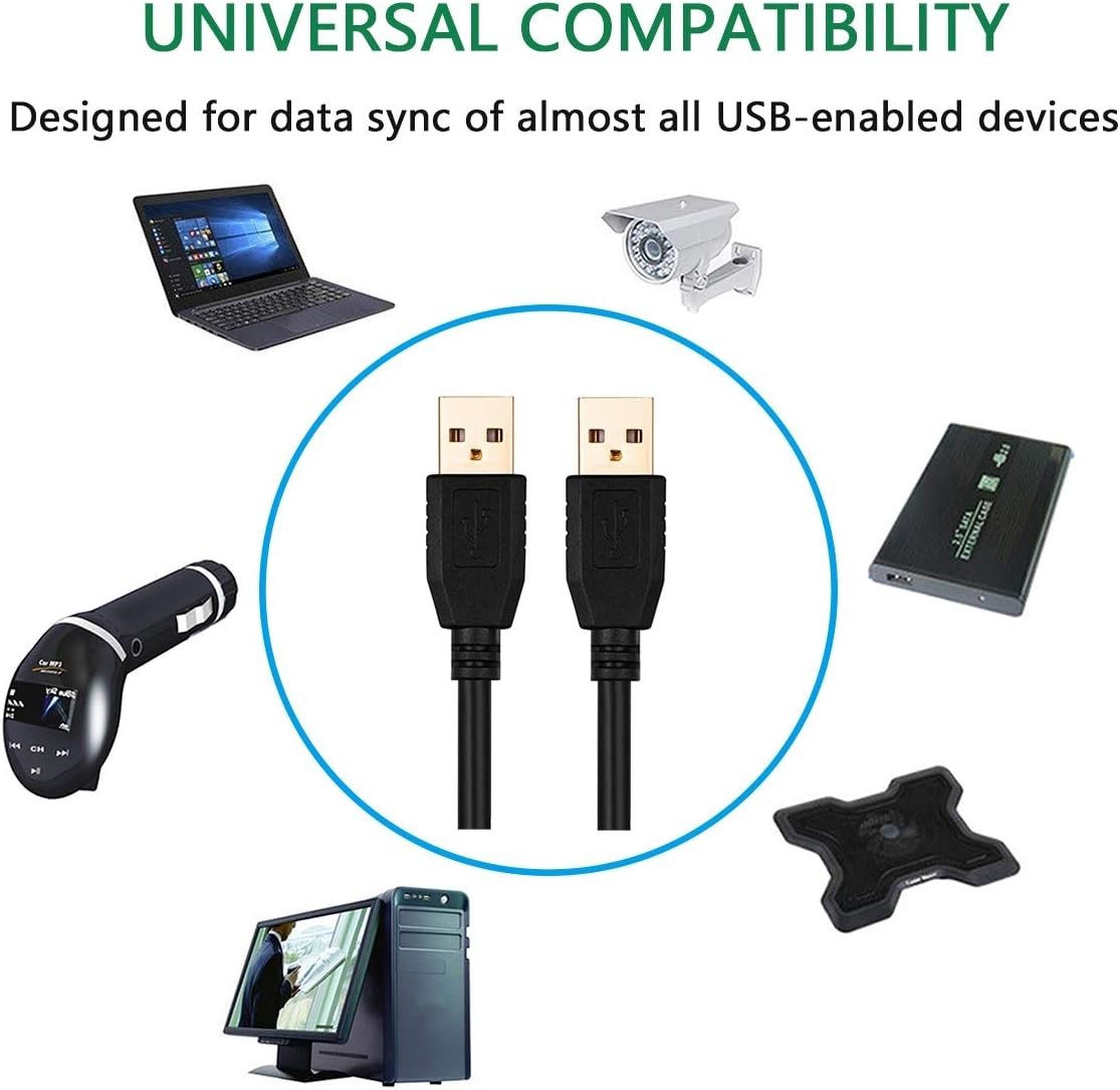 Plug and Play 40Ft USB A Cable – Gold-Plated for Clear, Fast Data Transmission