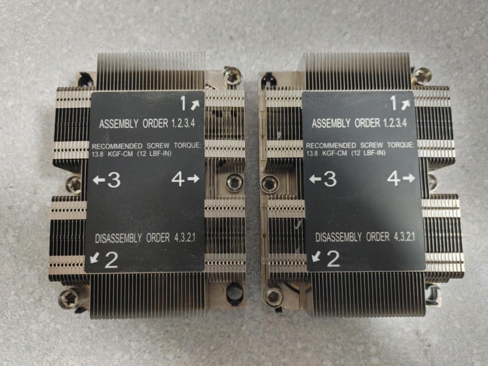 lot of 2 Supermicro SNK-P0067PS LGA3647-0 1U X11 Scalable Passive CPU Heatsink
