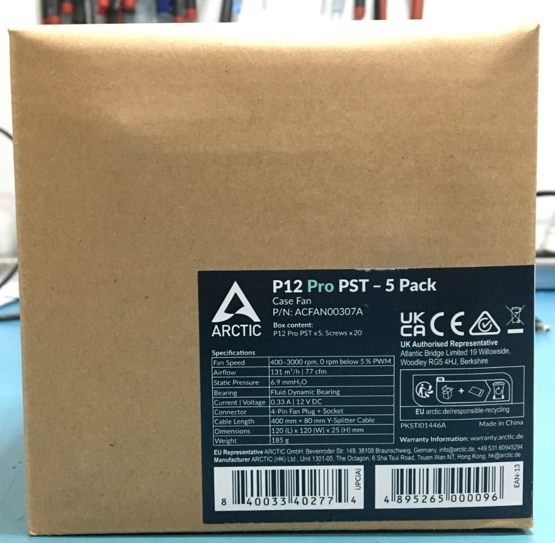 Brand New ARCTIC P12 Pro PST (5 Pack) 120 mm Case Silent Fan.