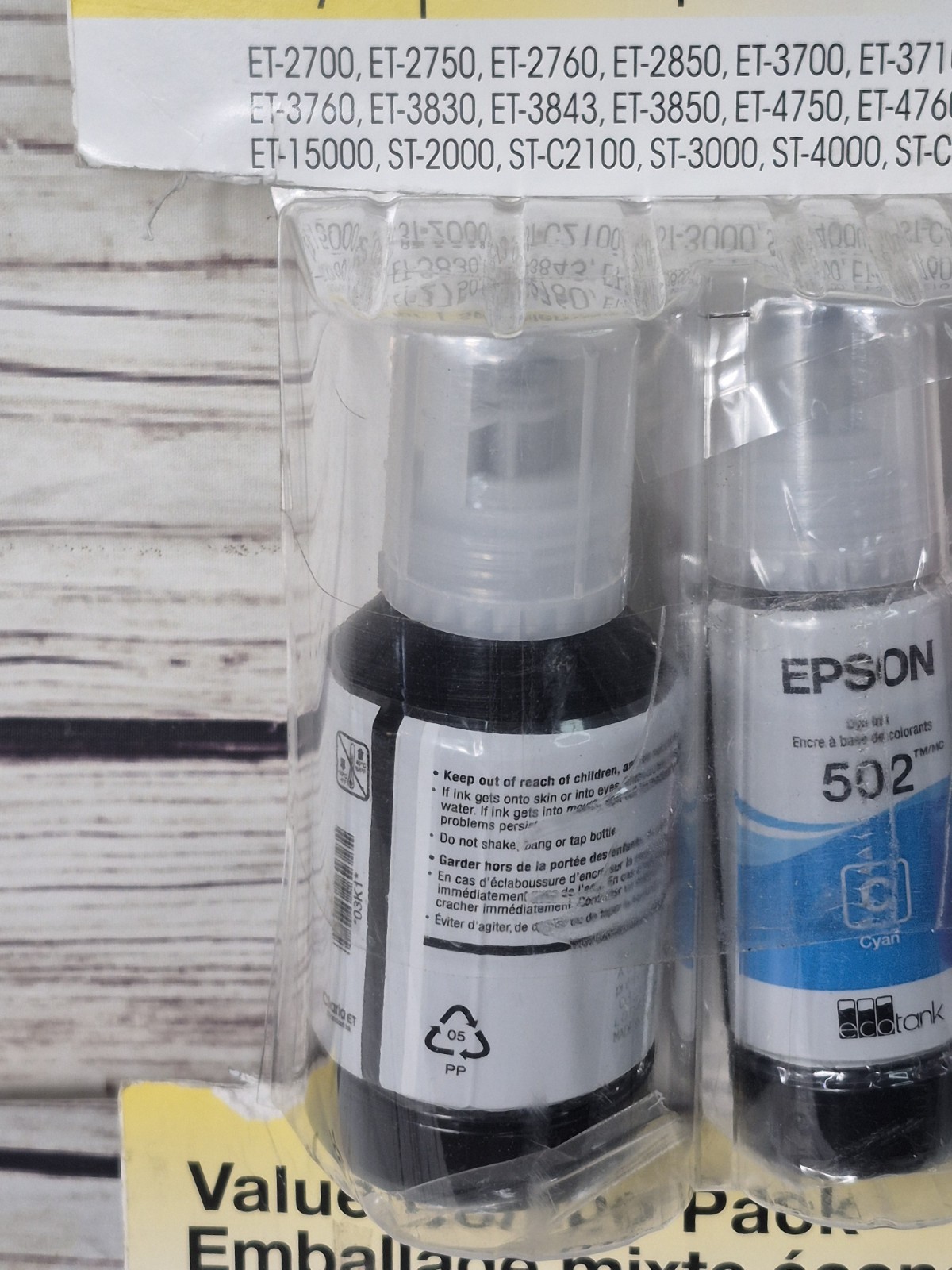 Genuine Epson 502 Ink Combo Pack for ET-2760 3760 4760….Printers Exp 02/2029