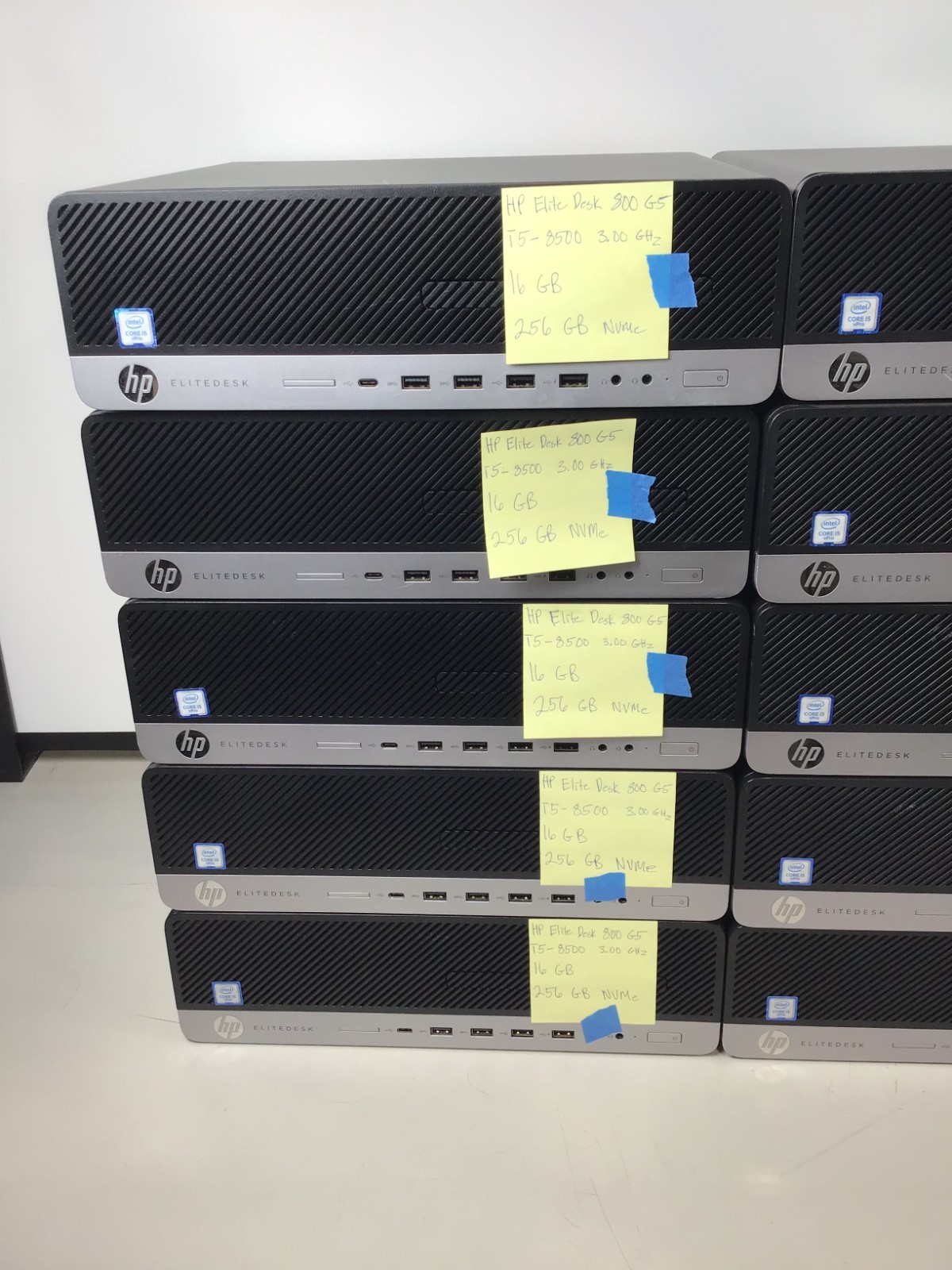 HP EliteDesk 800 G5 SFF i5-8500 3.00GHz CPU 256GB NVME 16GB RAM No OS w/ Power ~