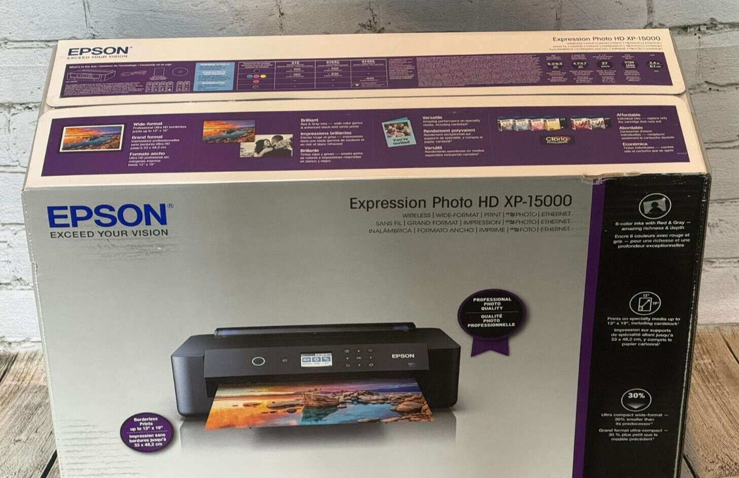 New Epson Expression Photo HD XP-15000 Wireless Color Wide-Format Printer