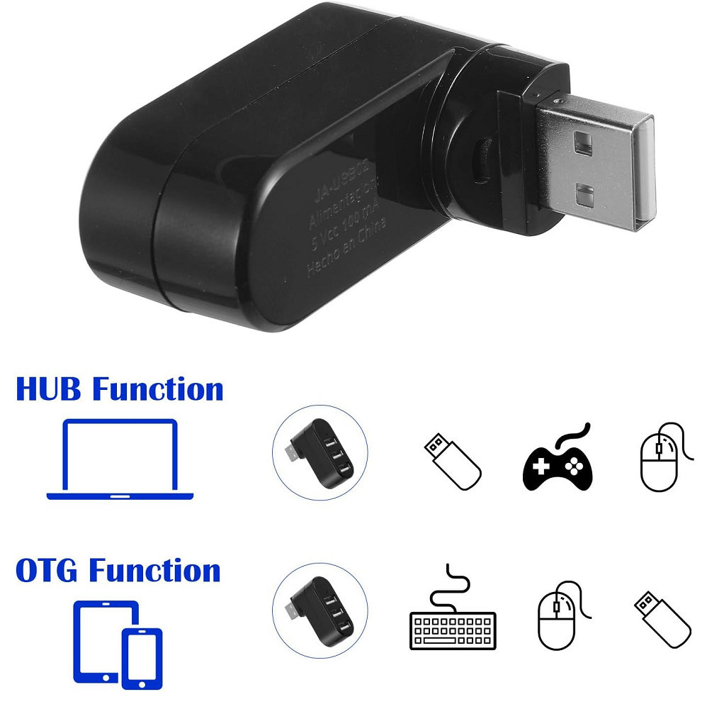 2× 3 Port High Speed USB 3.0 Multi HUB Splitter Expansion Desktop PC Laptop lot