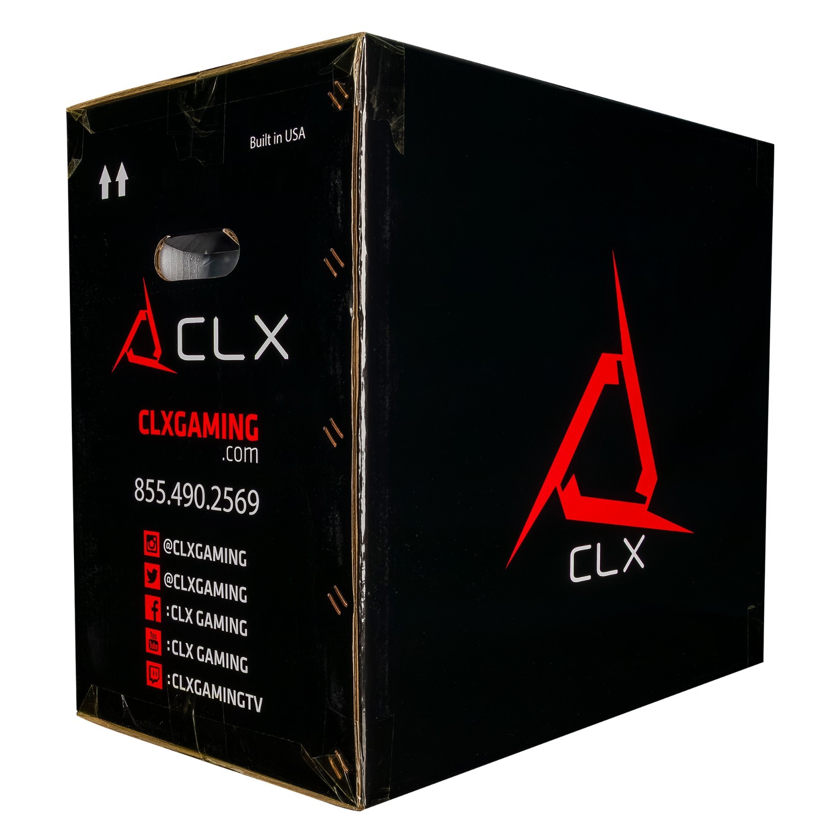 CLX Karnak Micro Tower Black, Tempered Glass, Includes 3 RGB Fans, no PSU, MATX