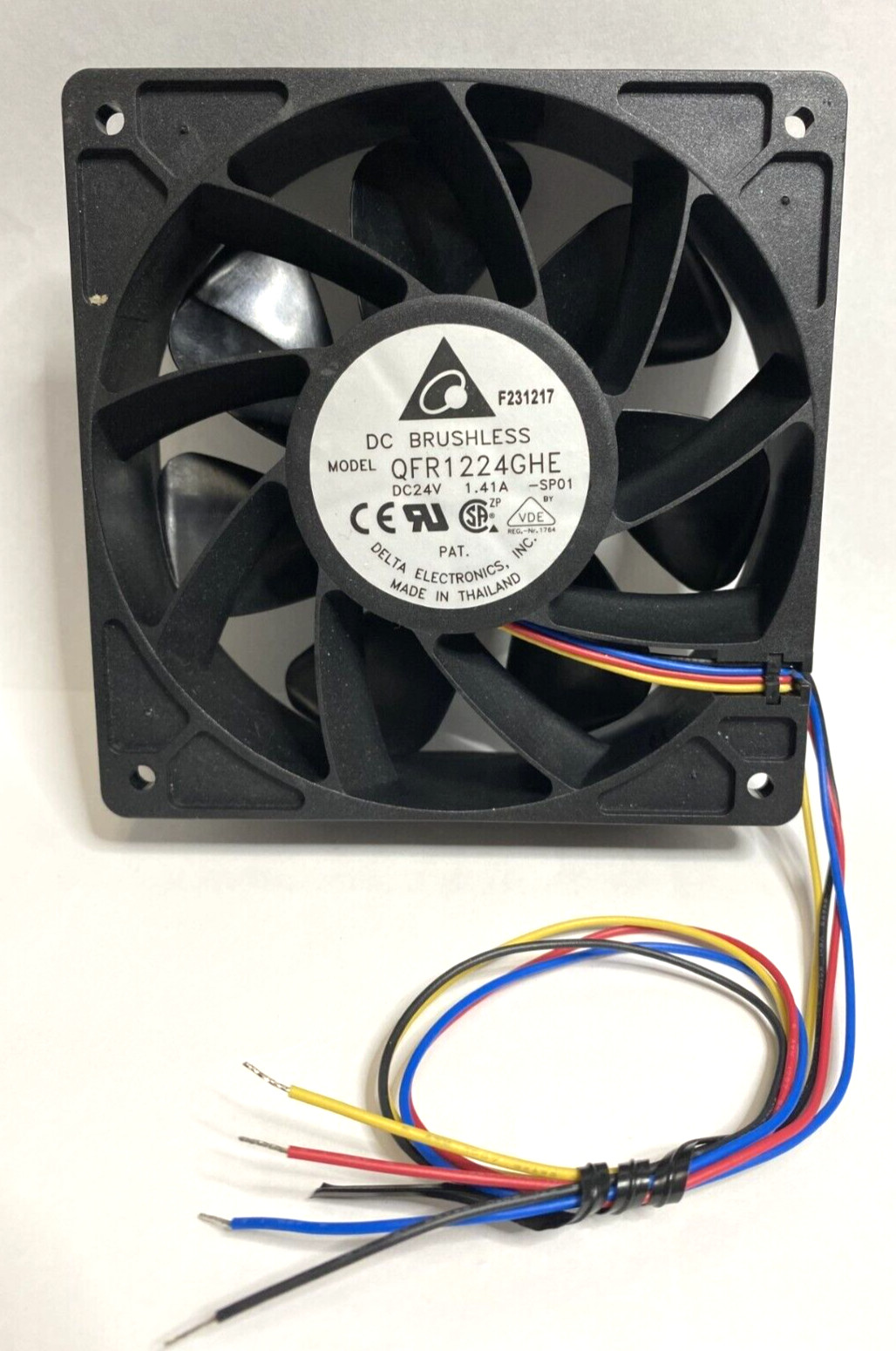 DELTA DC 24V Super High Air Flow 210CFM 6000RPM Fan QFR1224GHE-SP01