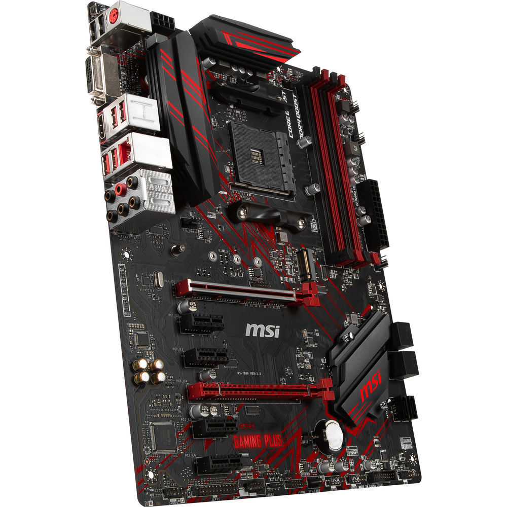 MSI B450 Gaming PLUS Motherboard Socket AM4 DDR4 SATA III PS/2 On-Board Audio