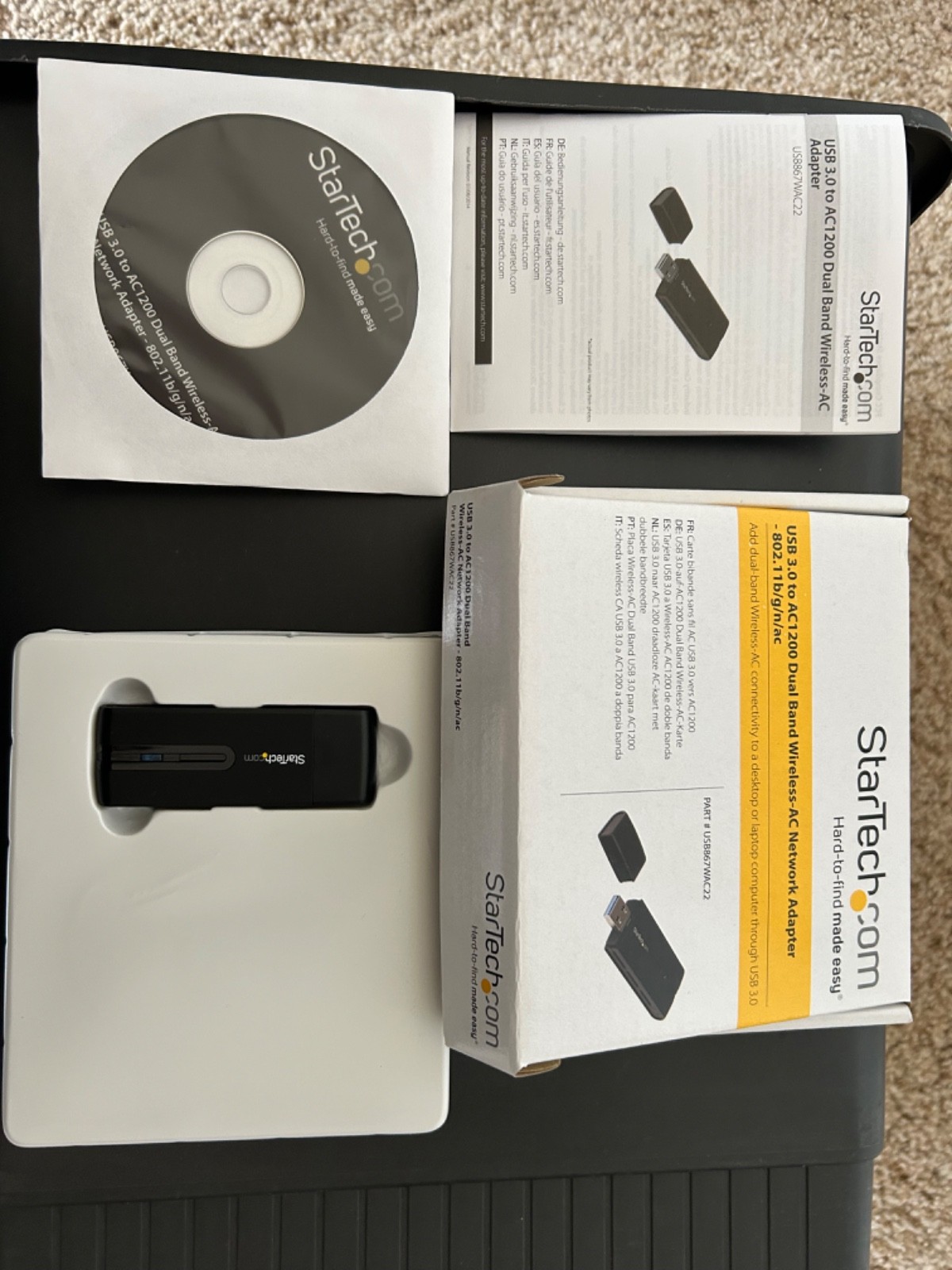 StarTech.com USB 3.0 AC1200 Dual Band Wireless-AC Network Adapter 802.11b/g/n/ac