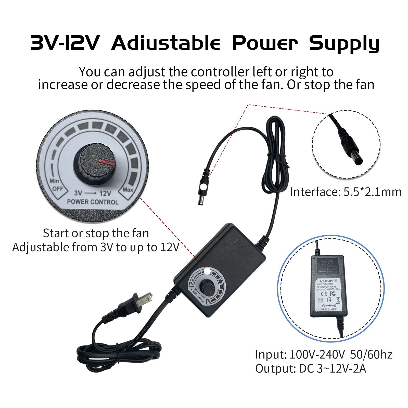 Axial Muffin Fan 120V 220V 110V for Computer Xbox DVR Receiver Fan 120mm, 1 Pack