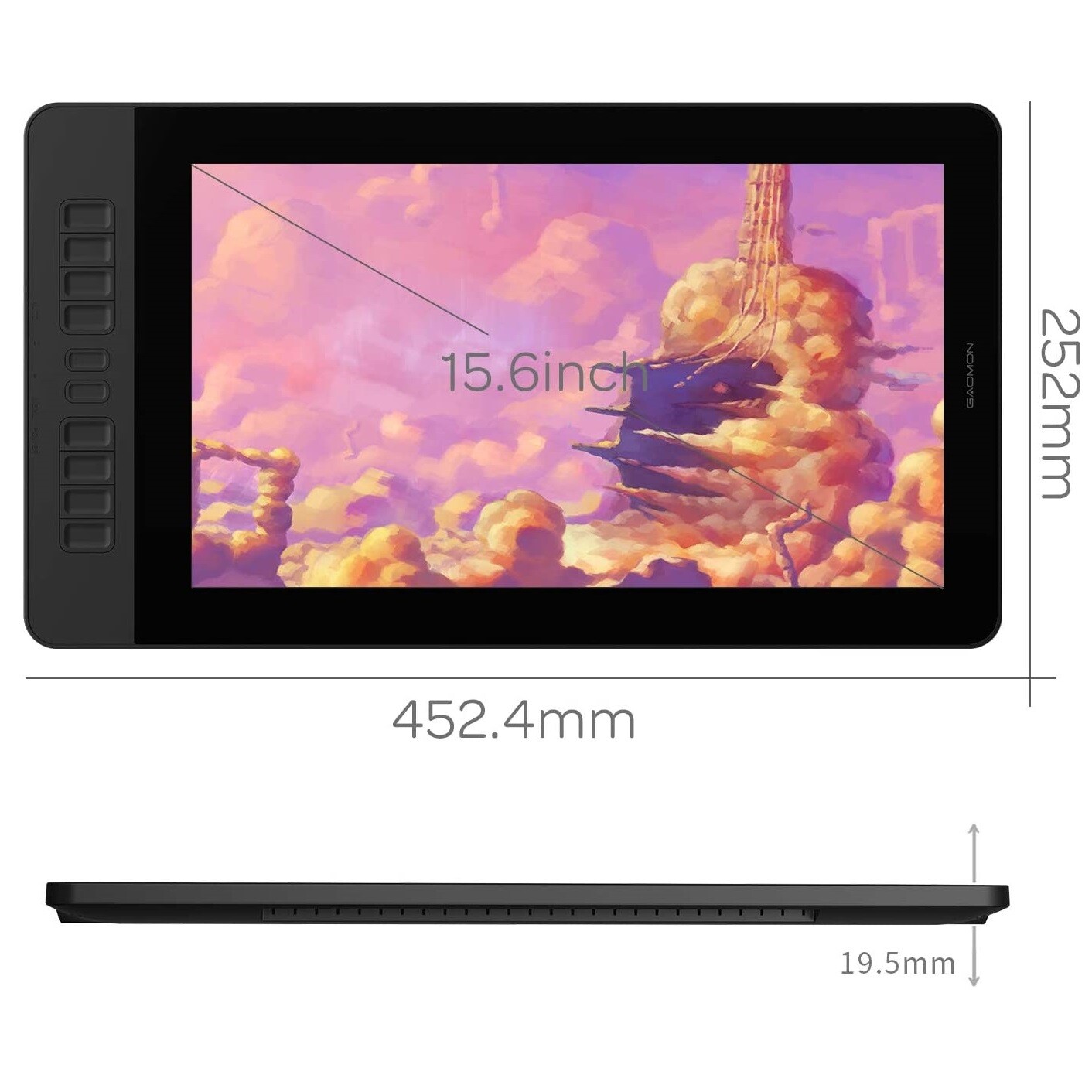 Refurbished GAOMON PD1561 Digital Graphic Drawing Tablet with Screen Pen Display