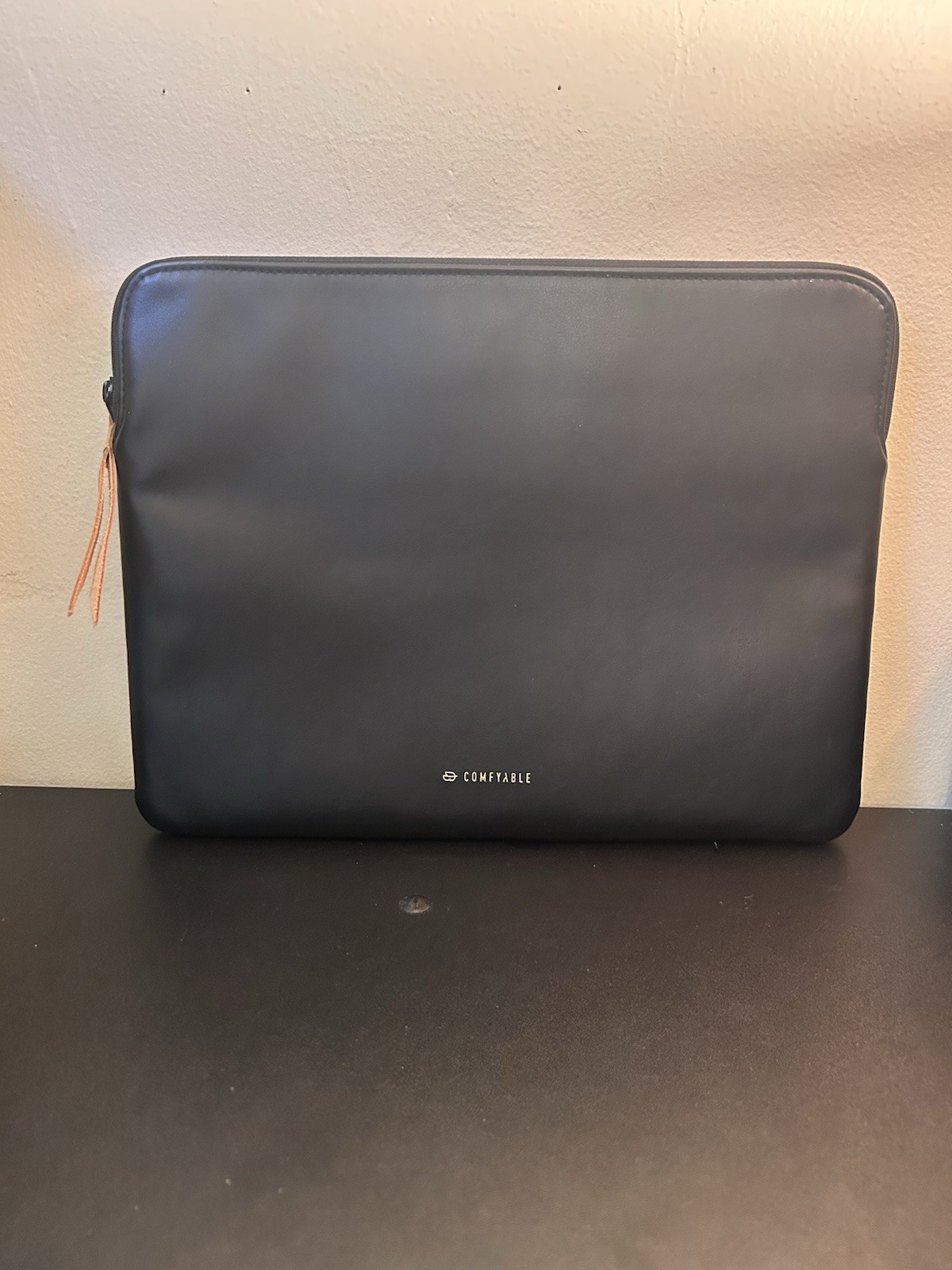 Comfyable Laptop Sleeve 13” Slim Padded Faux Leather Case Pouch Black LIKE N3W