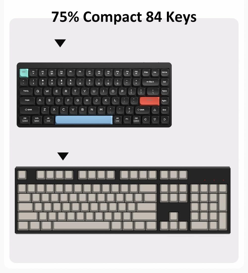 Wireless Mechanical Keyboard 2.4G/Bluetooth Ultra-Slim Low Profile Red Switch