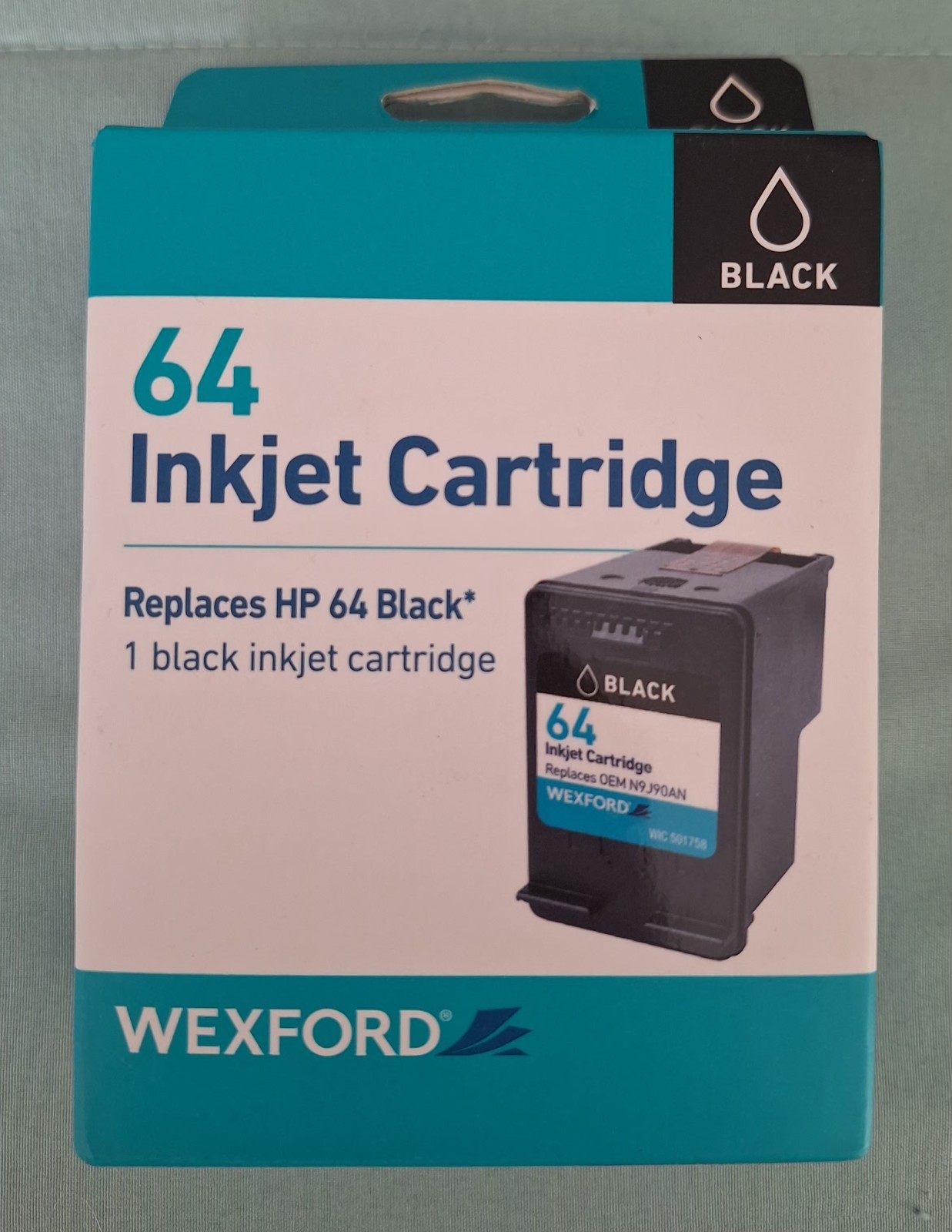 WEXFORD- BLACK INK CARTRIDGES- HP- #64 N9J90AN DATE 7/22