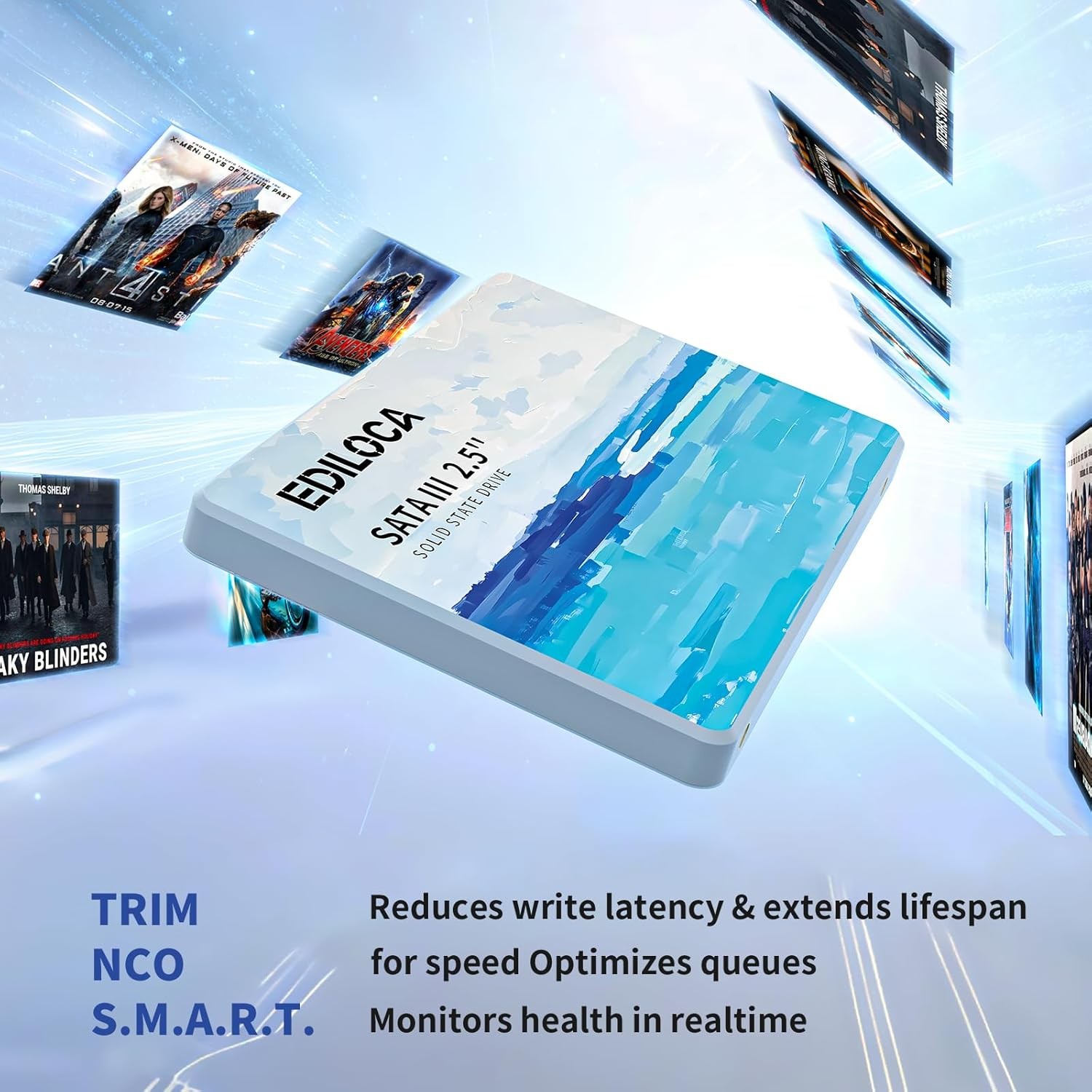 512GB SSD Internal Solid State Drive, 2.5″ SATA III 6Gb/S, up to 450Mb/S Read Sp