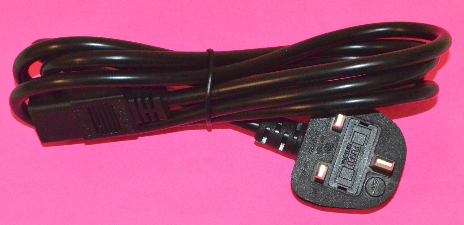 Unbranded United Kingdom (UK) Computer Power Cord, Black *New* EL-210A, Type G