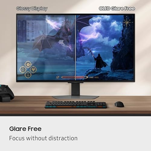 SAMSUNG 27″ ODYSSEY OLED G8 G81SF 4K UHD 240HZ 0.03MS AMD MONITOR – SILVER