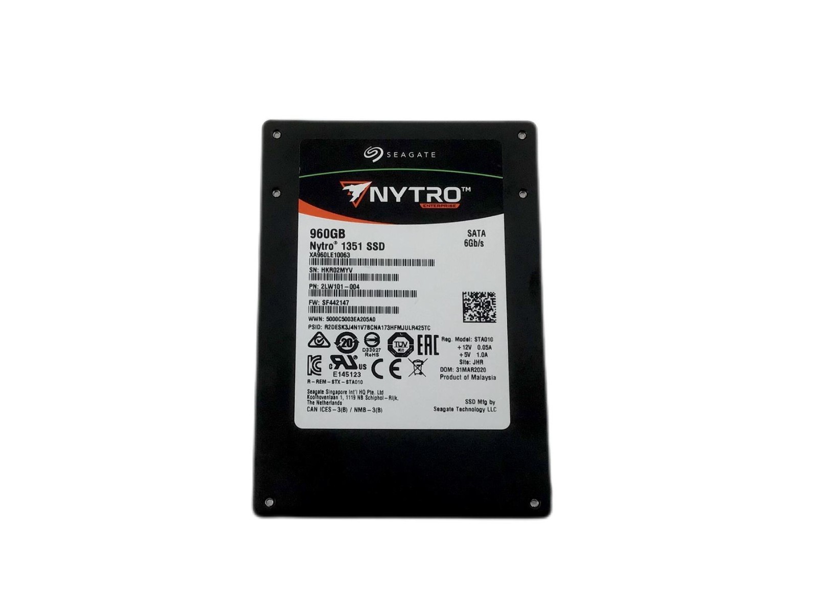 Low Hours! 960GB SATA SSD Seagate Nytro 1351 2.5″ 6Gbps Internal SSD Drive