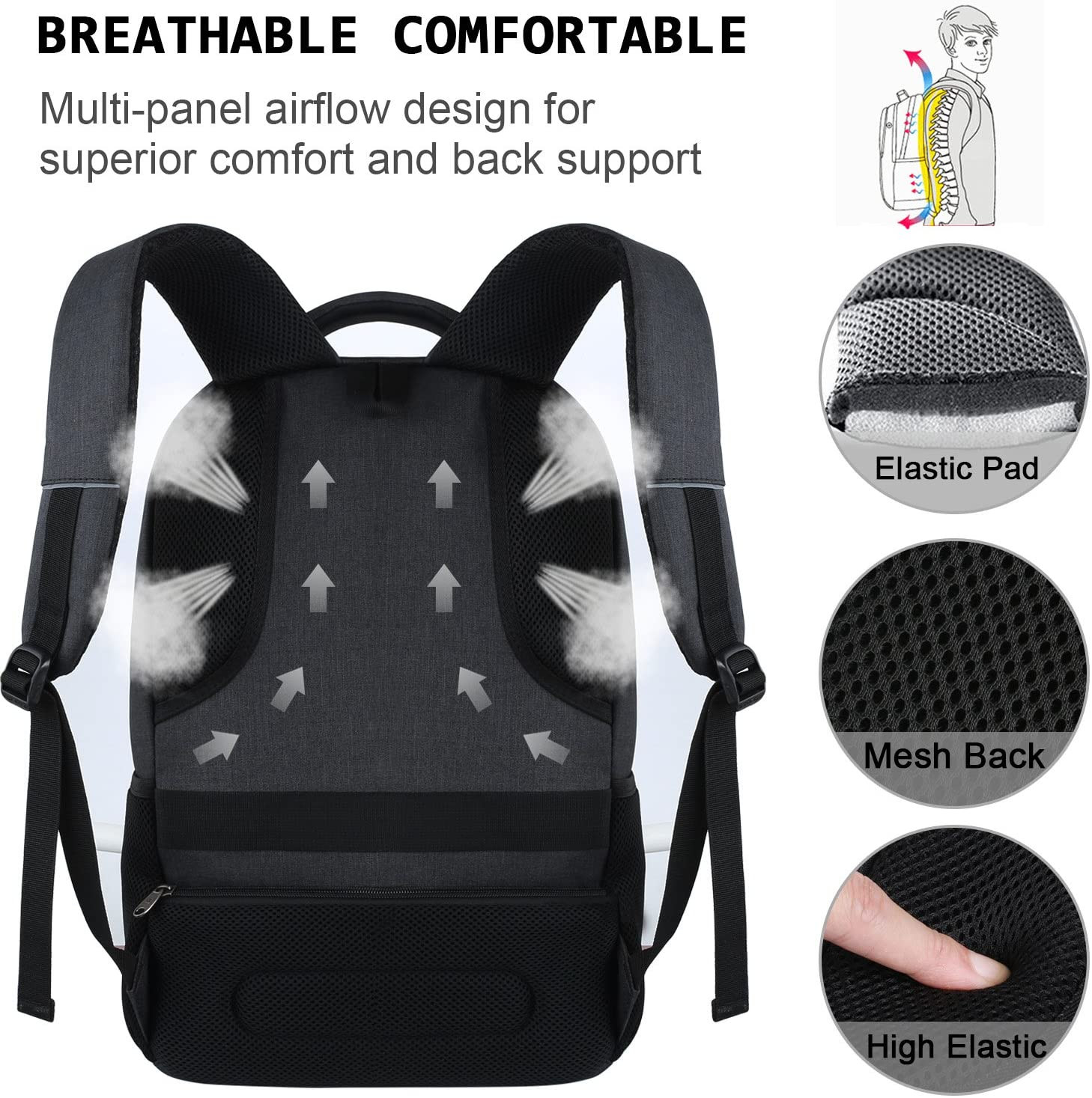 Laptop Backpack,Business Travel anti Theft Slim Durable Laptops Backpack,Water R