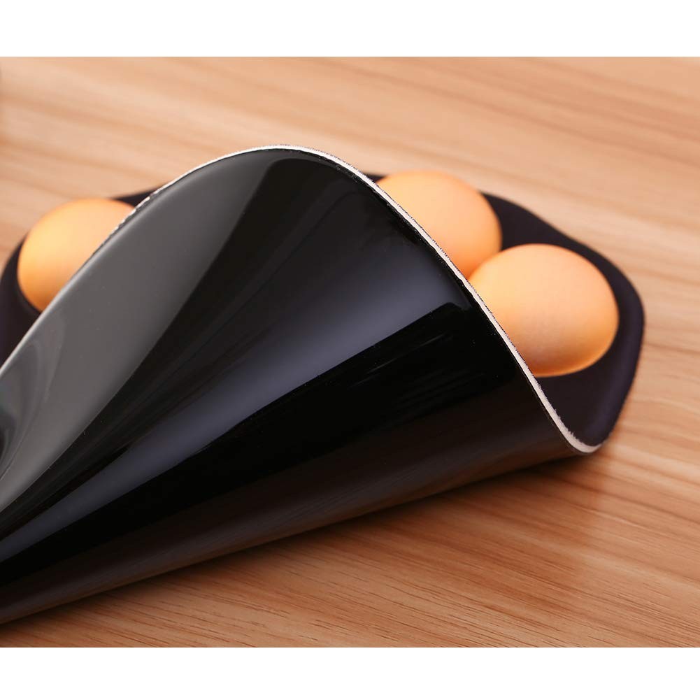 11.55×7.8×0.99 Inch Black Cat Paw Mouse Pad Silicone Wrist Rest Non Slip
