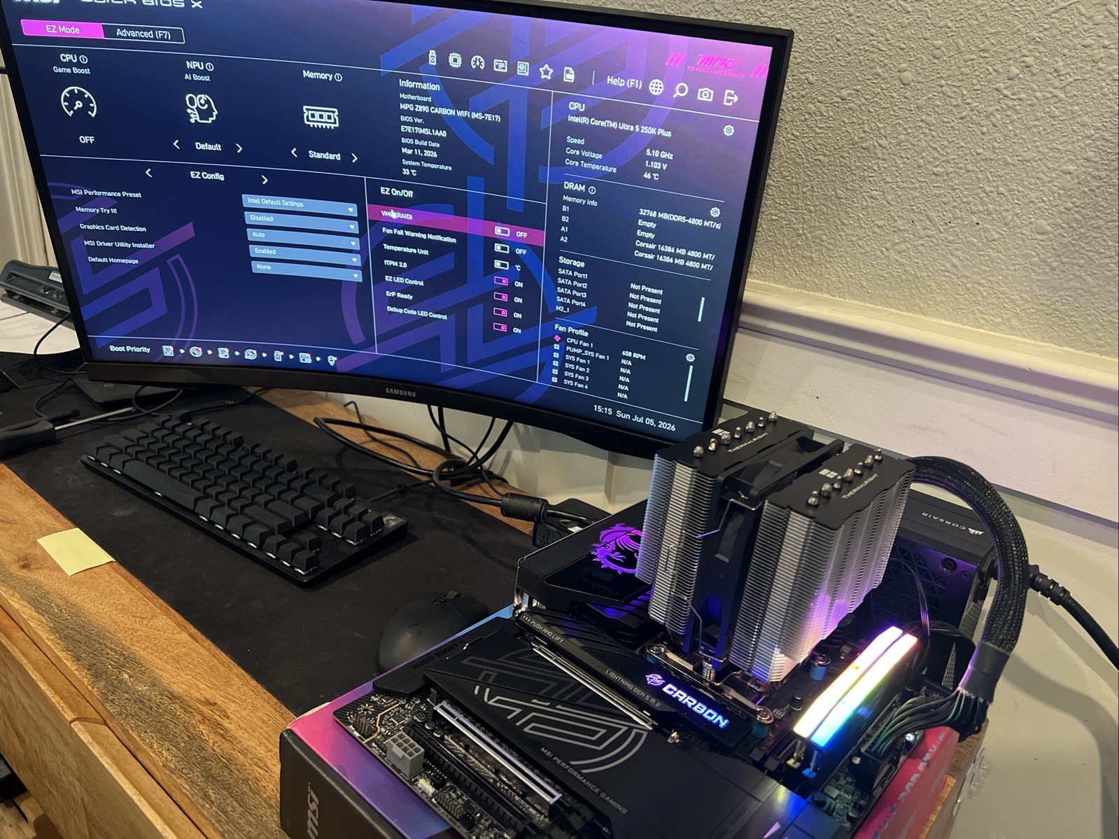 MSI MPG Z890 Carbon WiFi LGA 1851 Used