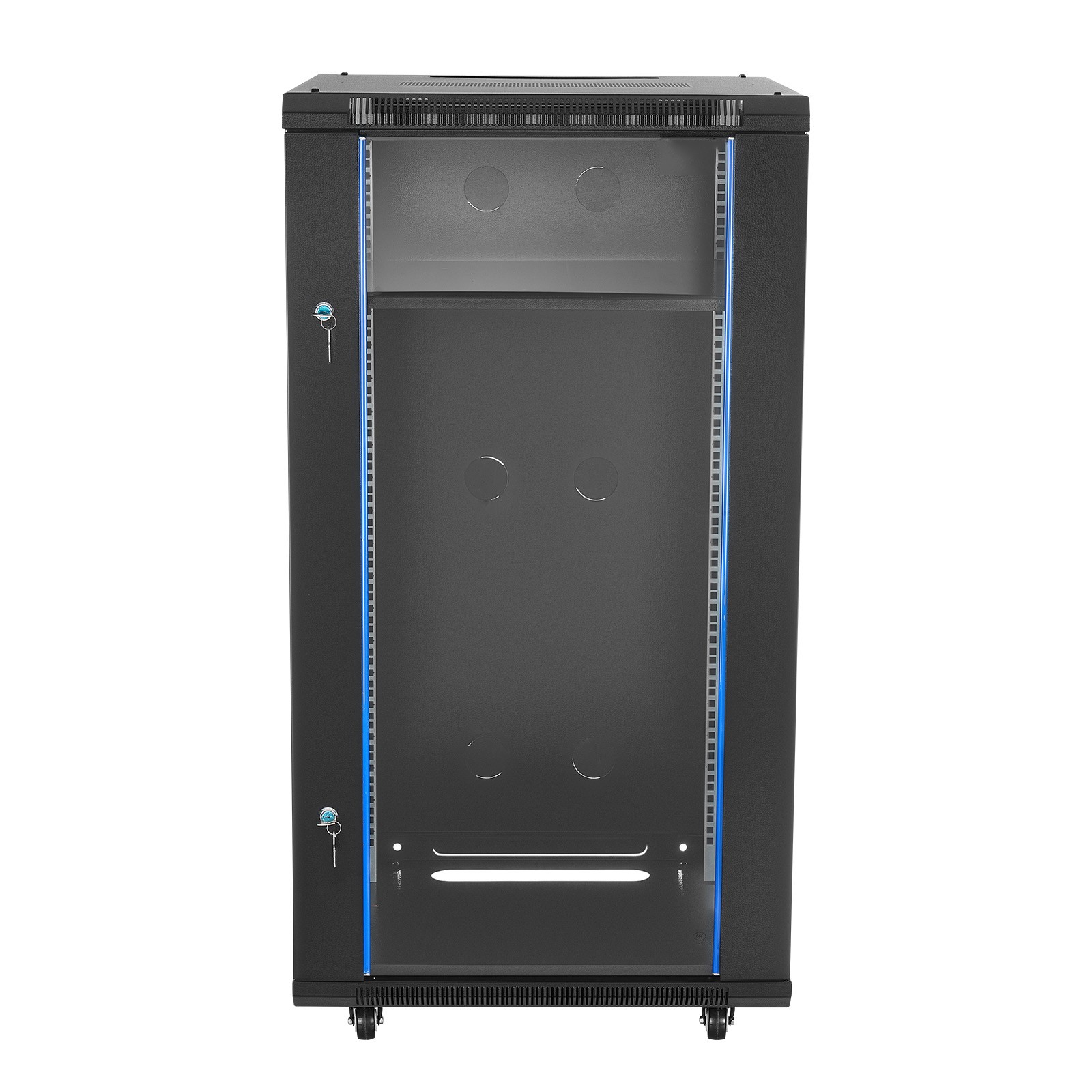 22U Wall Mount Network Server Rack Cabinet Enclosure 23.6” Deep Door Lock