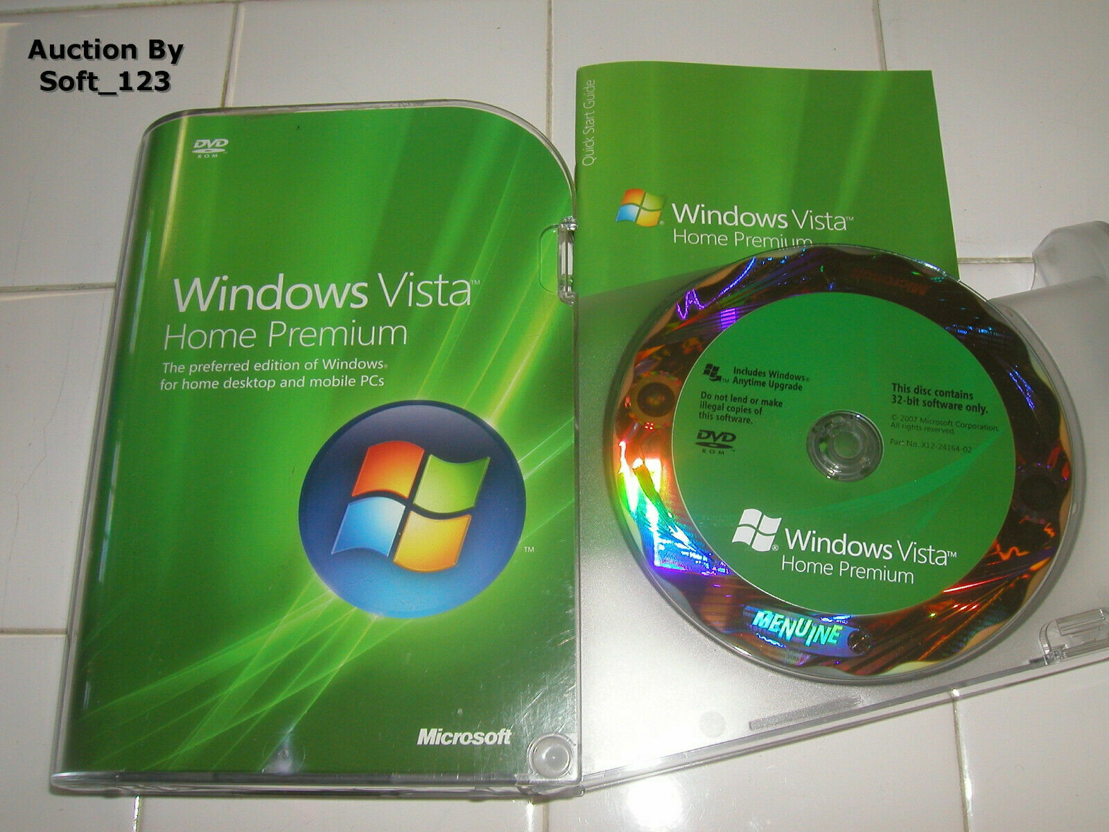 Microsoft Windows Vista Home Premium Full MS WIN 32 Bit DVD =RETAIL BOX=
