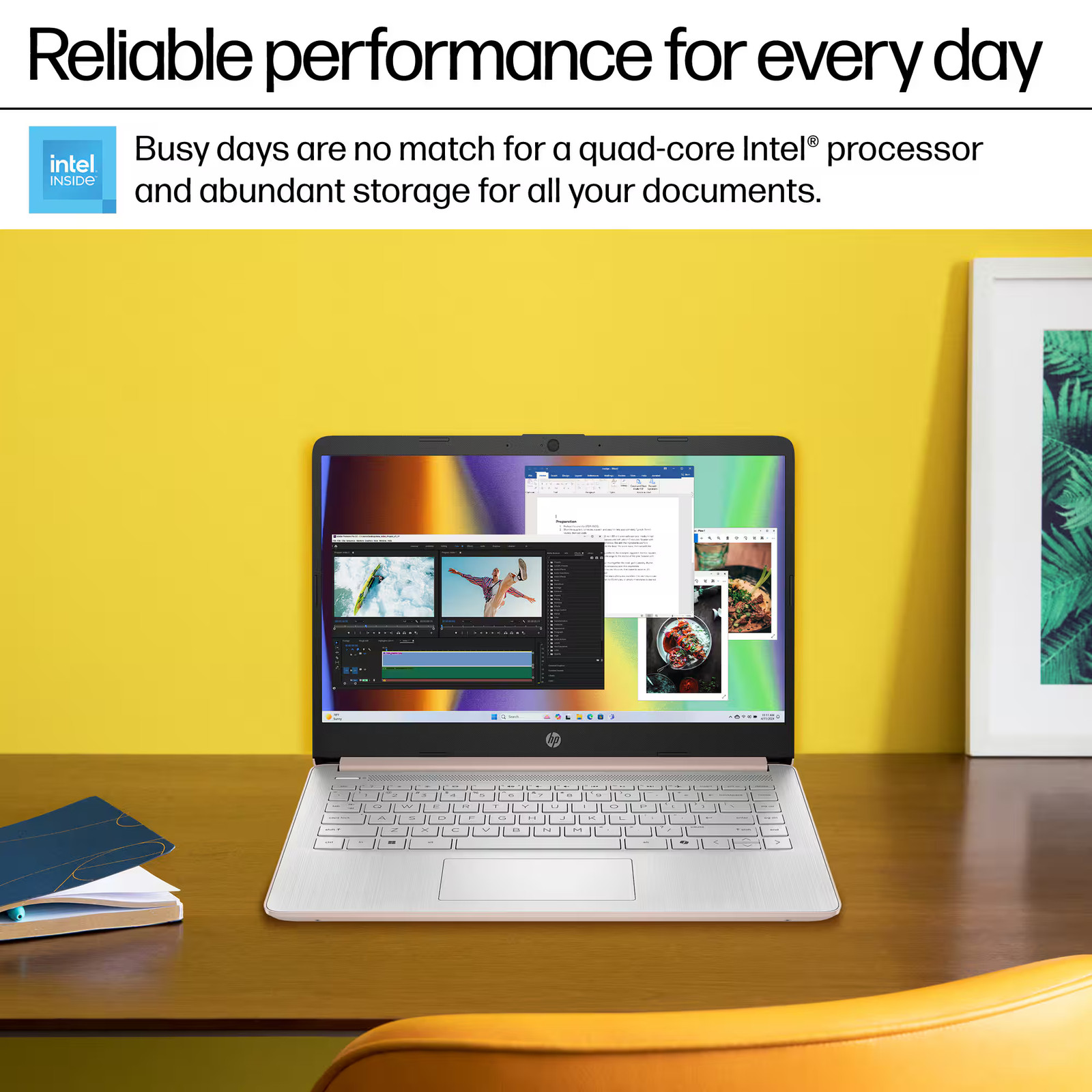 HP 14″ Laptop Intel Processor N150 (Beat i3) 4GB RAM 128GB UFS 1-Year Office 365