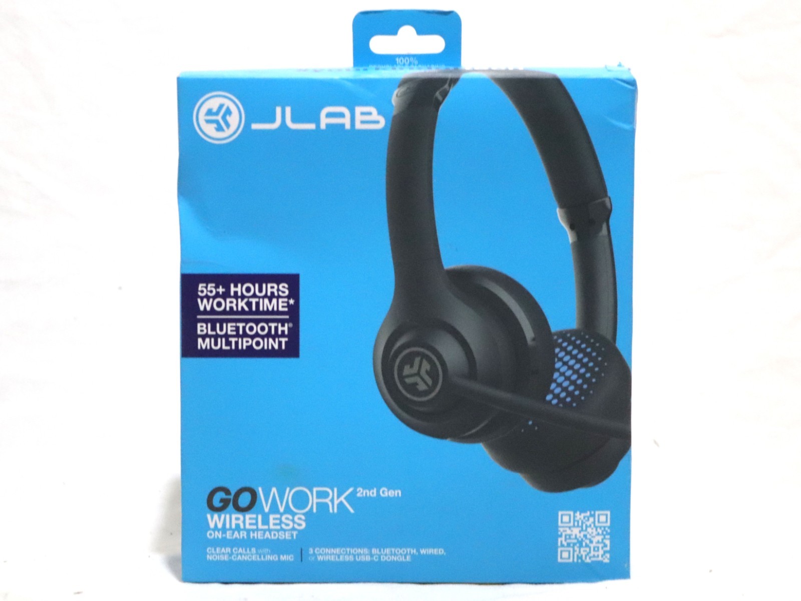 JLab Go Work Wireless Headset with Microphone – Bluetooth, Wired, or Dongle