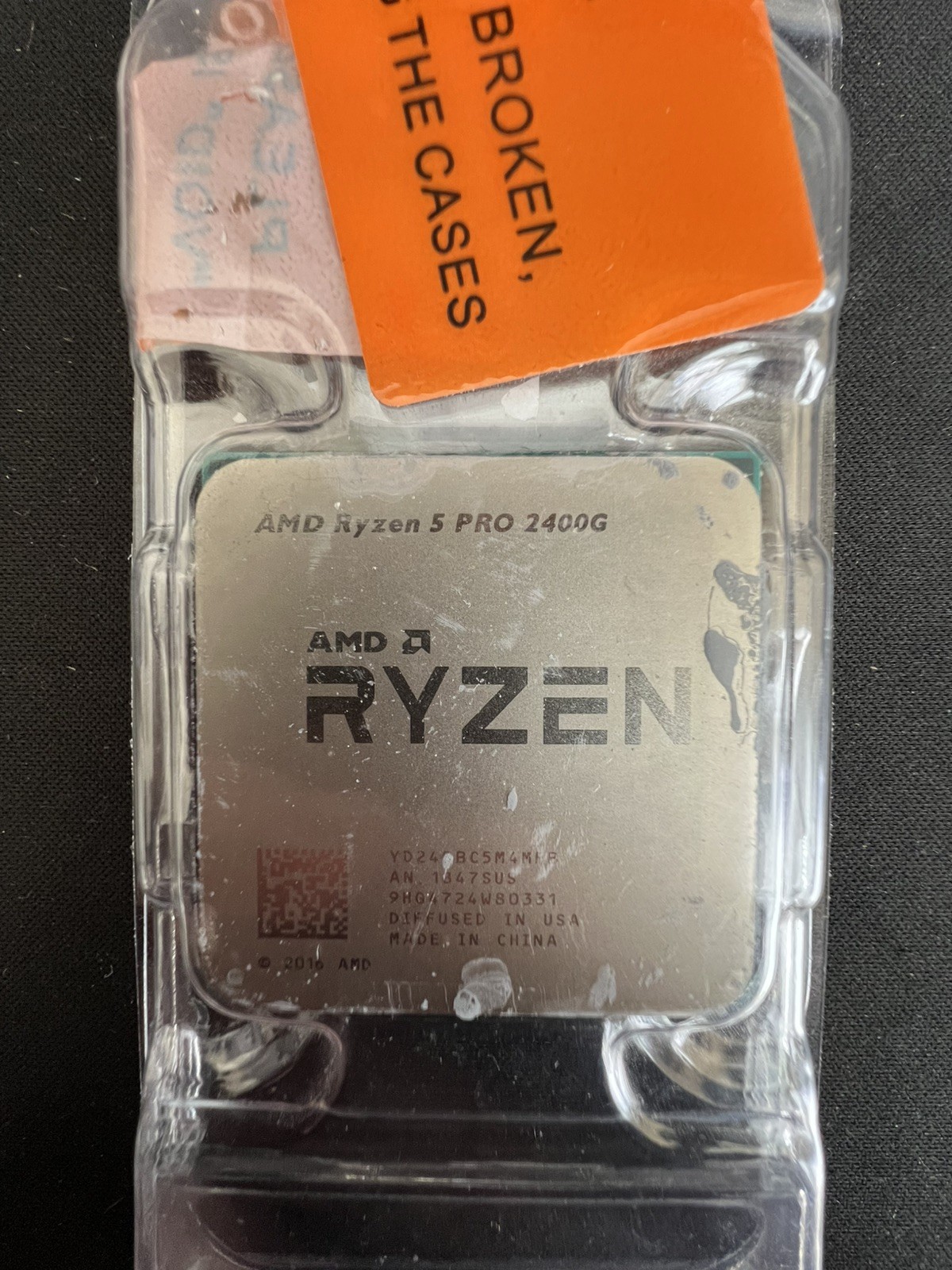 AMD Ryzen 5 Pro 2400G 3.6Ghz Socket AM4 CPU (YD240BC5M4MFB)