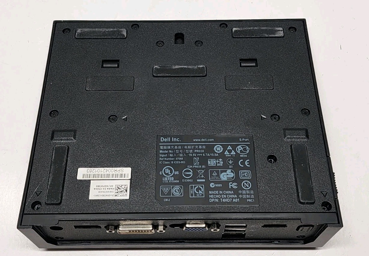 Dell Inc PRO3X Docking Station With Dell PA-12 Family DA65NS3-00 Adapter