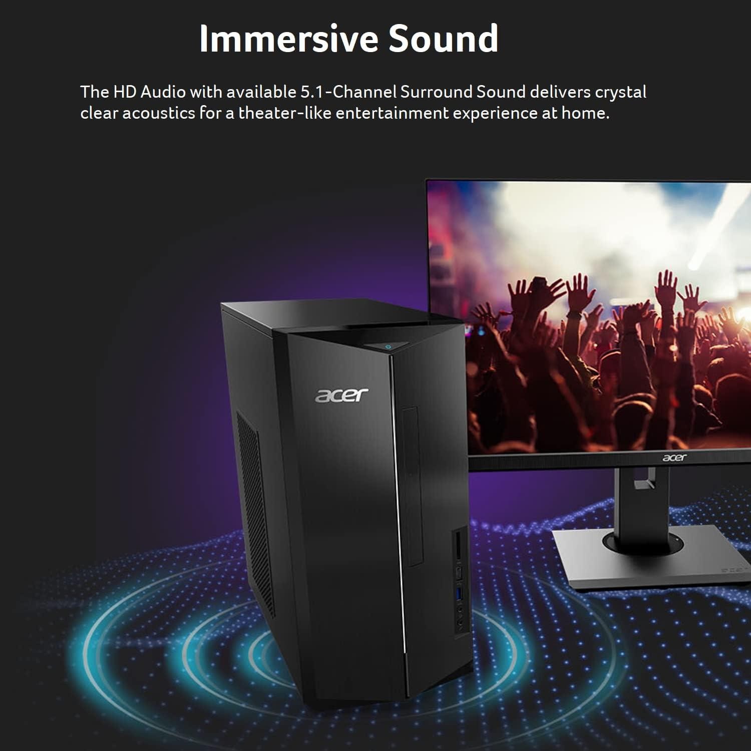 Acer Aspire Desktop i5-14400 14th Gen 16GBRAM(8GB*2) 1TB SSD UHD 730 Refurb