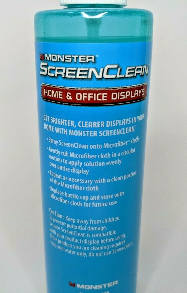 NEW Monster ScreenClean Alcohol Free Liquid Gel Cleaner 237 mL(8.01FL Oz)
