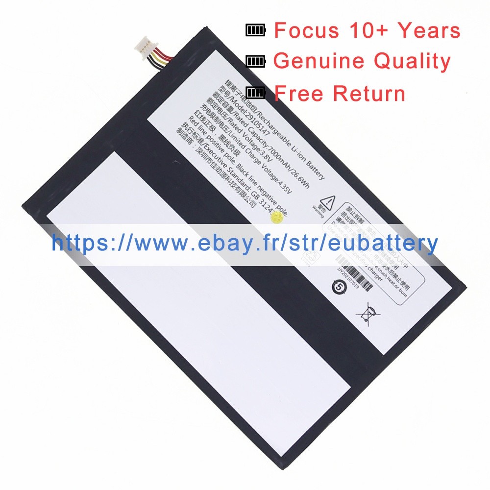 Battery New 29105147 For Teclast M40/M40 Pro Android Tablet 3.8V 7000mAh 26.6WH
