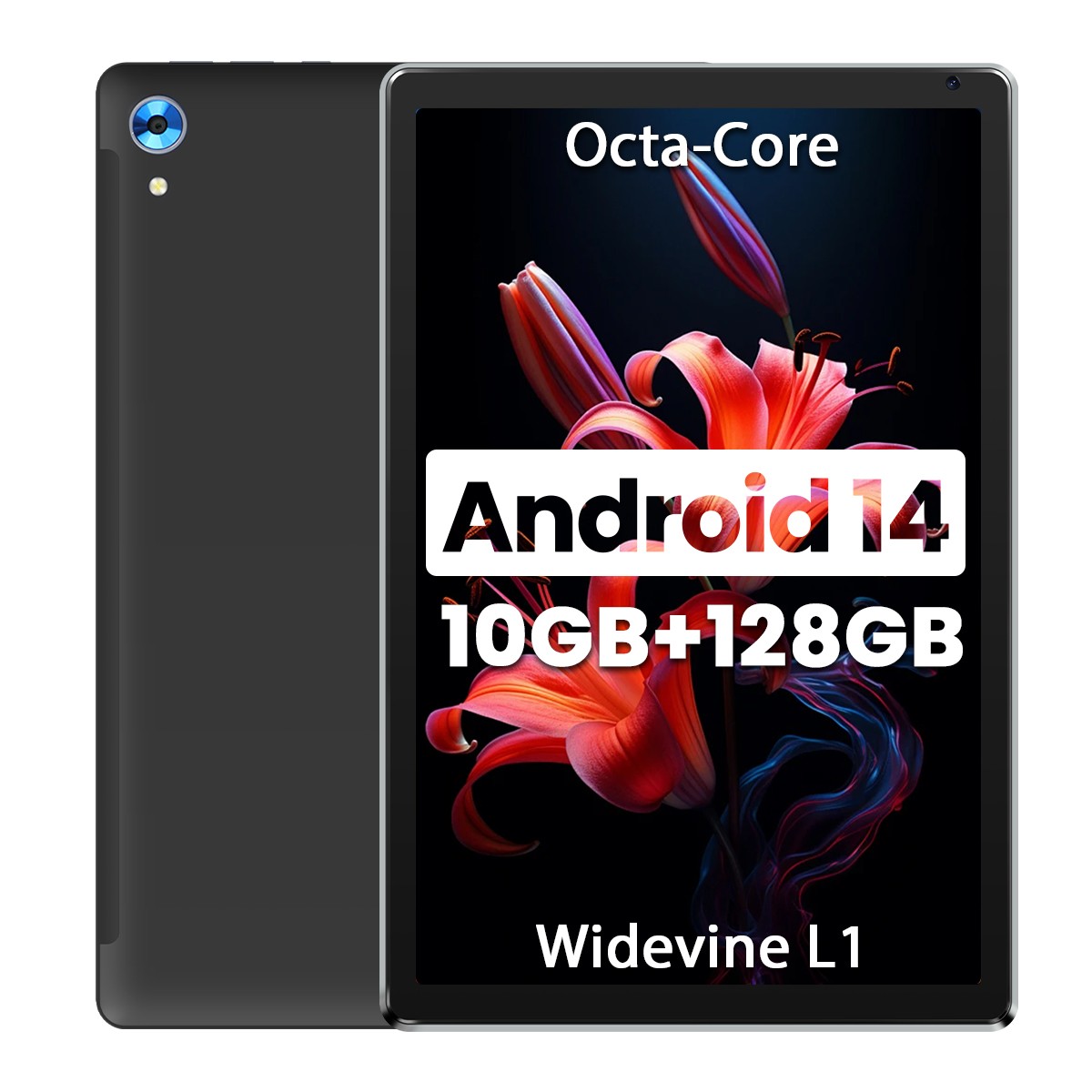 10.1 inch Android 14 Tablet 10GB+128GB IPS Touchscreen Octa-core Processor Wi-Fi
