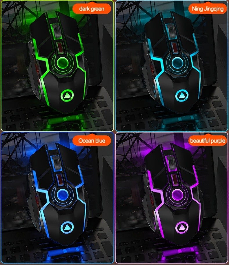 Rechargeable Wireless Mouse Silent, Ergonomic Optical Gaming Office Computer