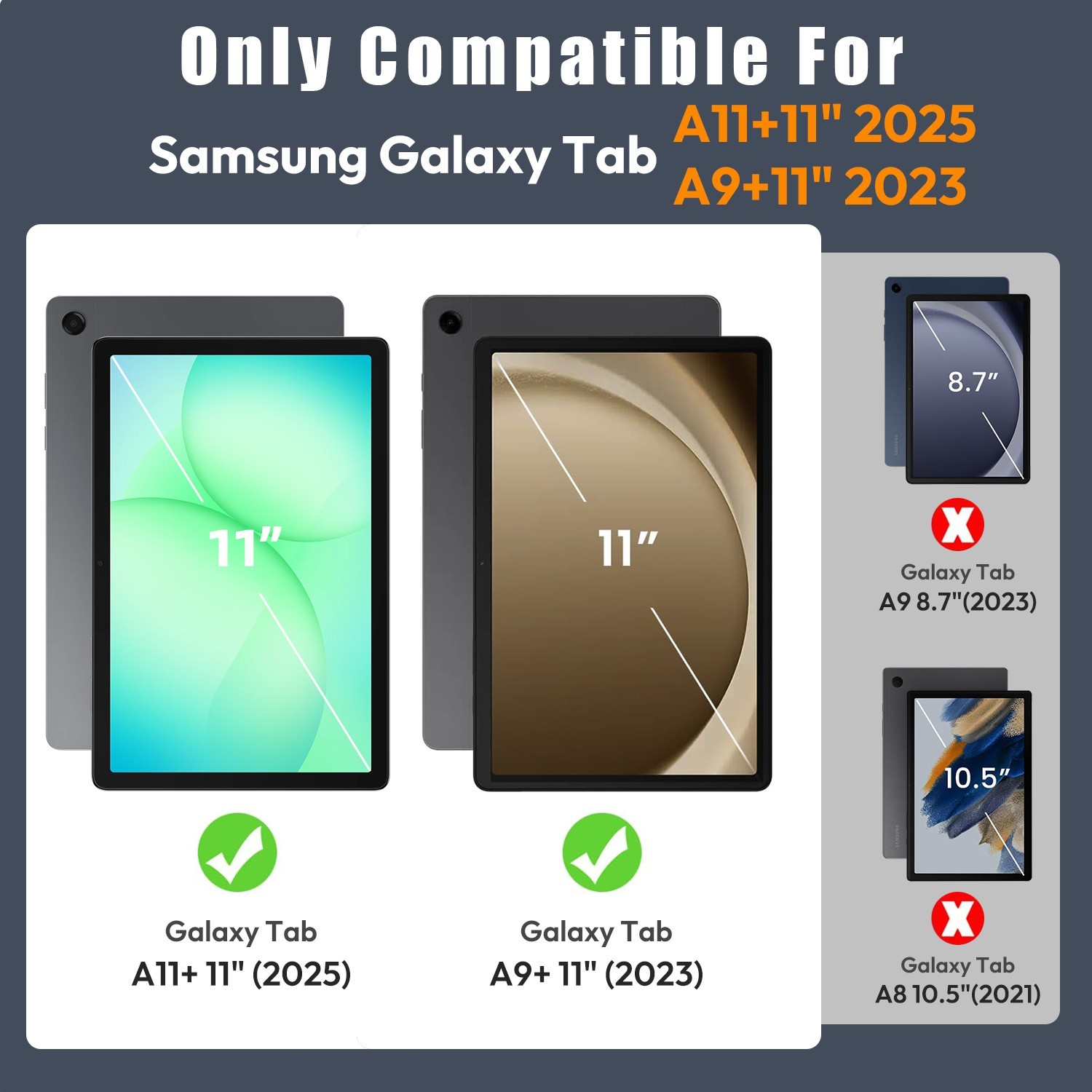 For Samsung Galaxy Tab A9+ 2023 Tablet Case Shockproof Cover/Screen Protector US