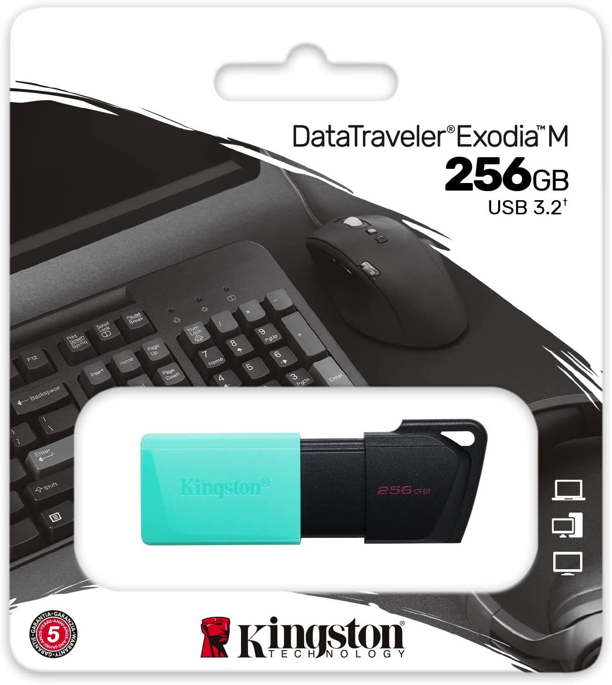 Kingston 32G 64G 128G DataTraveler Exodia M USB Flash Drive USB 3.2 +Sliding Cap