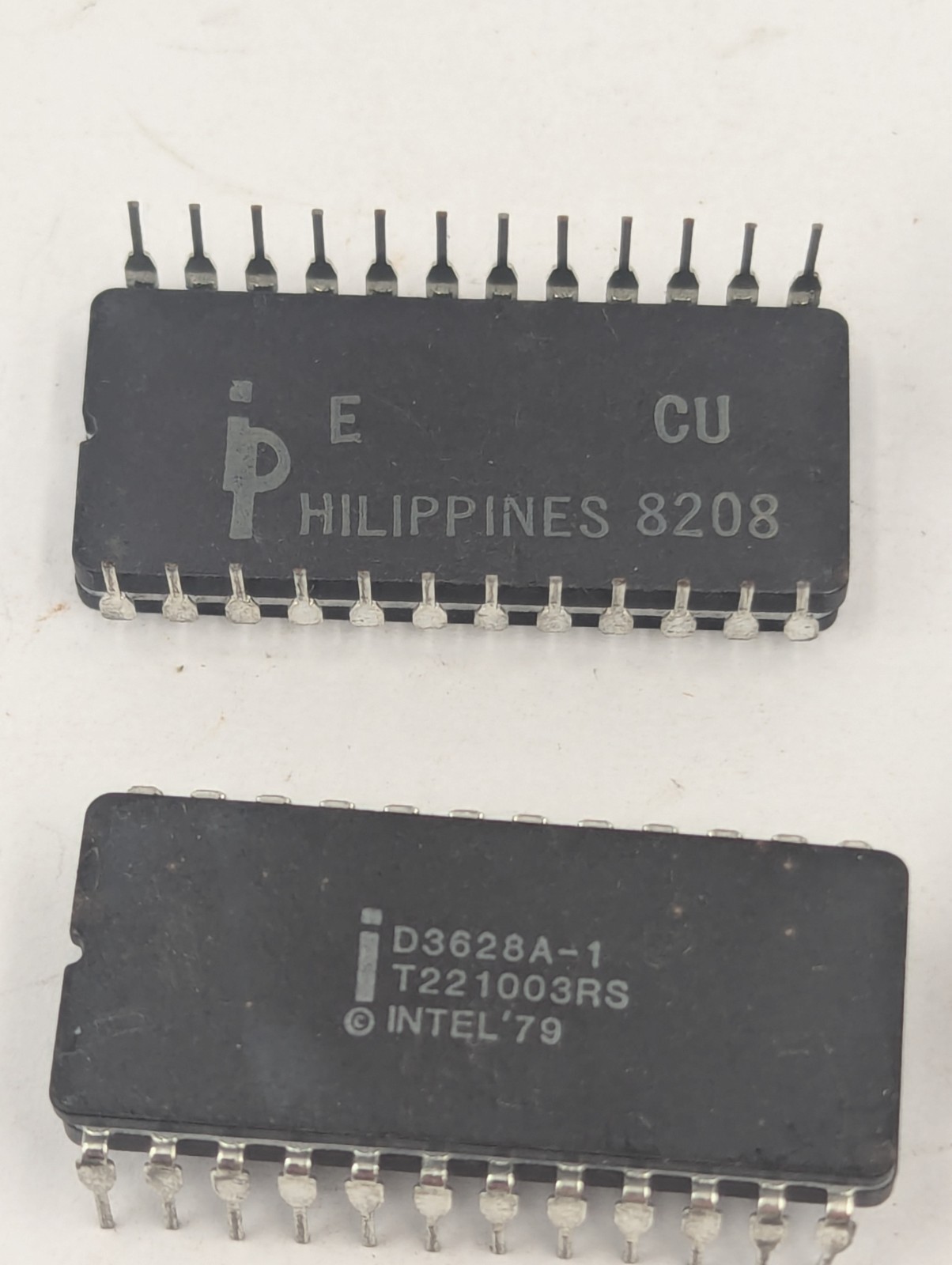 Intel D3628A 8K Bipolar PROM 1024X8 45ns 24 Pin DIP IC 1979 Philippines Lot of 4