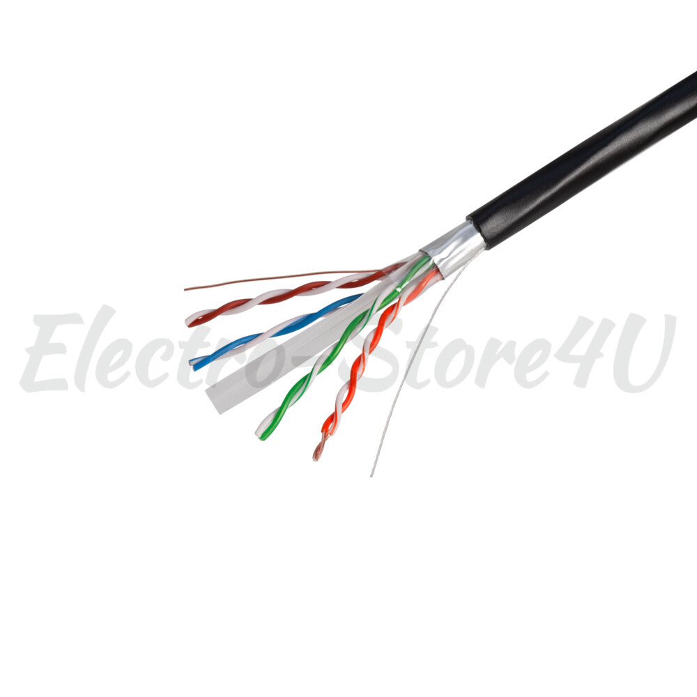 Cat6 Outdoor Ethernet Bulk Cable 500ft 1000ft 23AWG UTP FTP Direct Burial Solid
