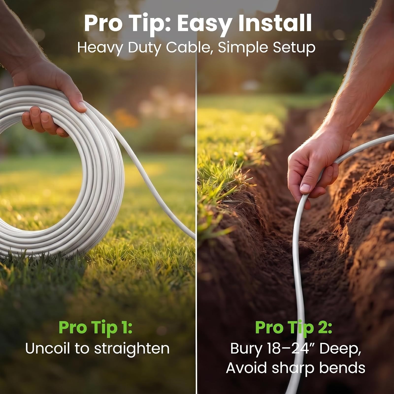 GEARit Cat6 Outdoor Ethernet Cable 100ft 23AWG Waterproof UV Resistant