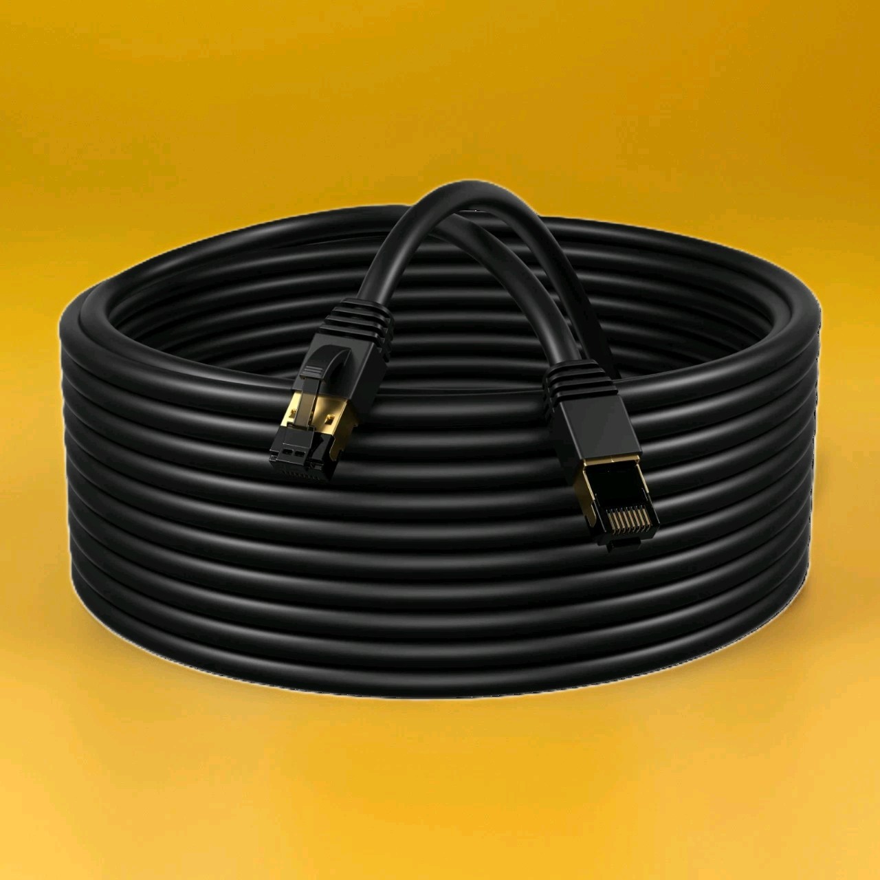 CAT8 Ethernet Cable | 75 FT | Super Speed 40Gbps | LAN Wire | Black | 183