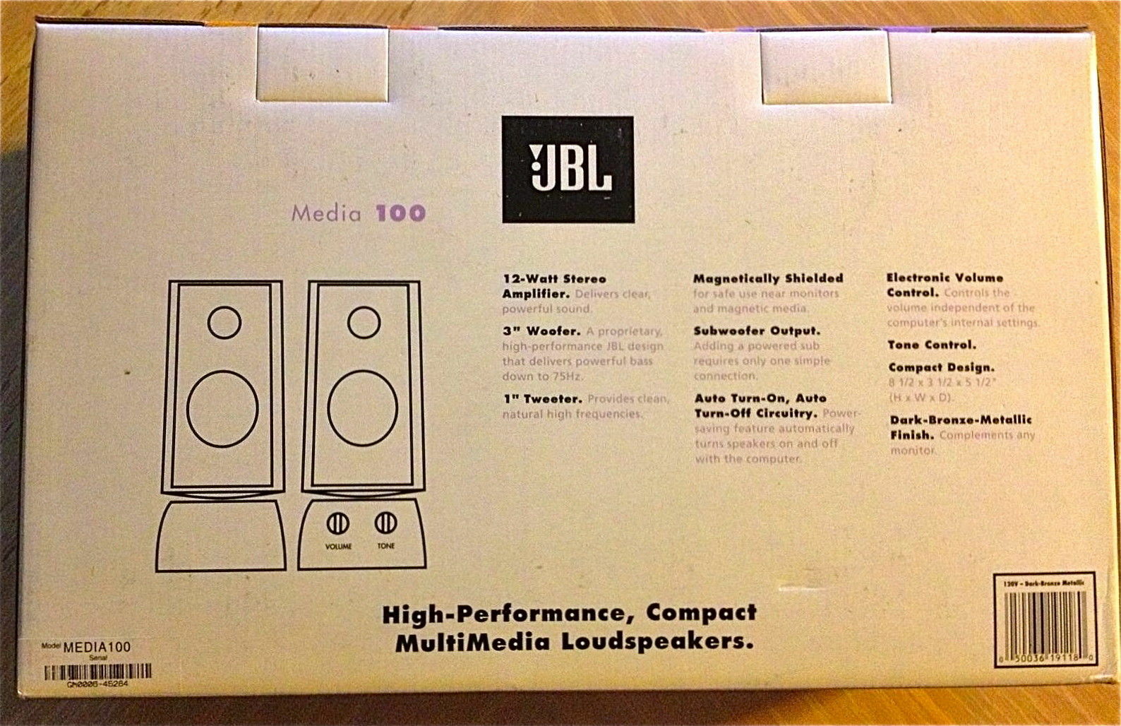 JBL harman/kardon Media100 Multimedia Computer Speakers PC Desktop NoRetailBox🆕