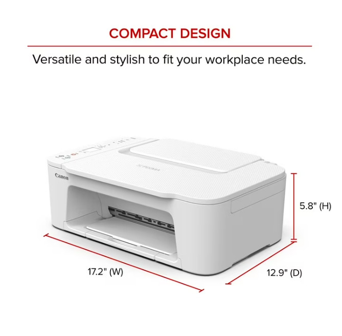 Canon PIXMA TS3722 All-In-One, Wireless Inkjet Printer for Home Office